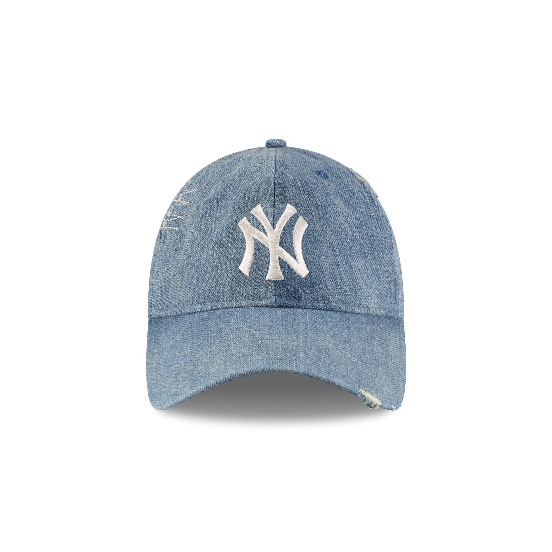 New York Yankees Distressed Light Denim 9TWENTY Adjustable Hat