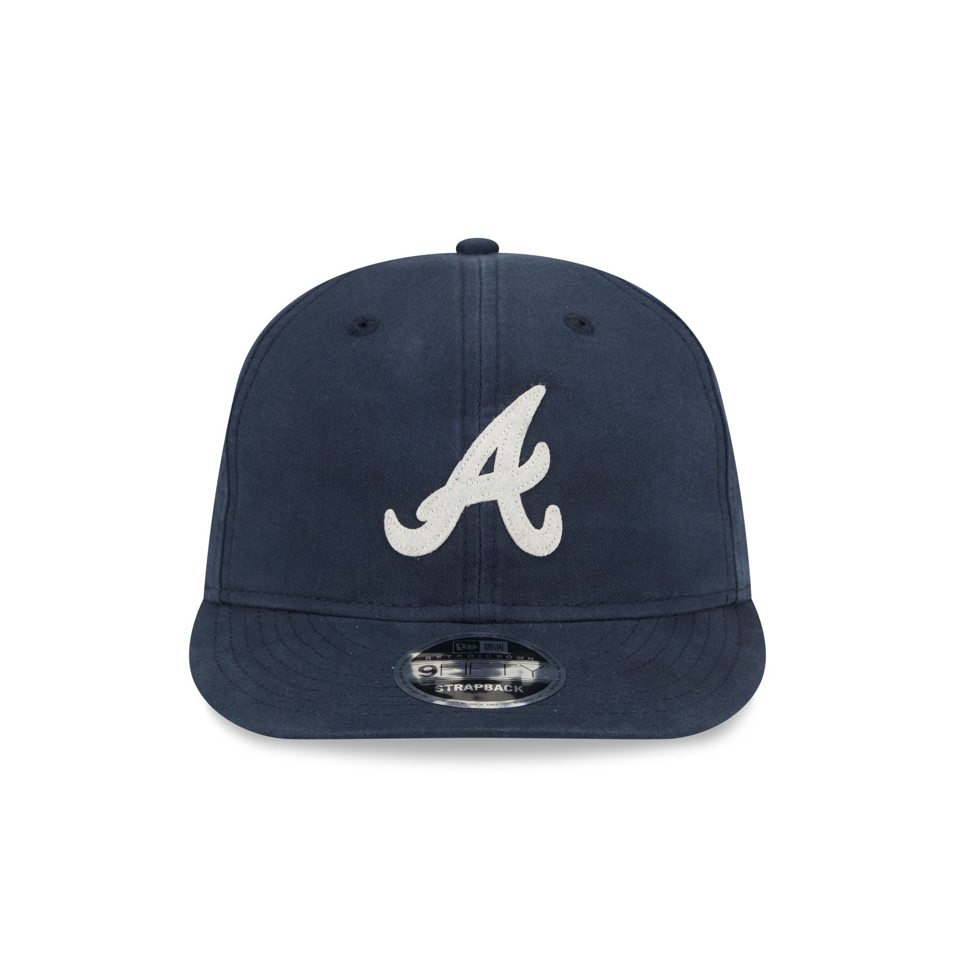 Atlanta Braves Canvas Felt Retro Crown 9FIFTY Strapback Hat