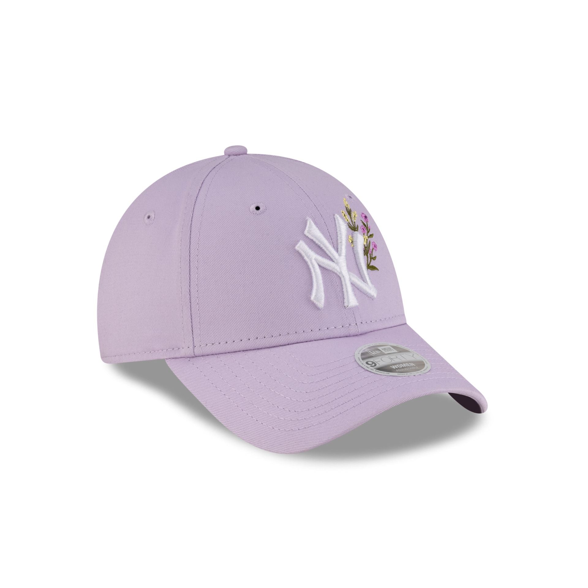 New York Yankees Floral Icon Pastel Purple Women's 9FORTY Adjustable Hat