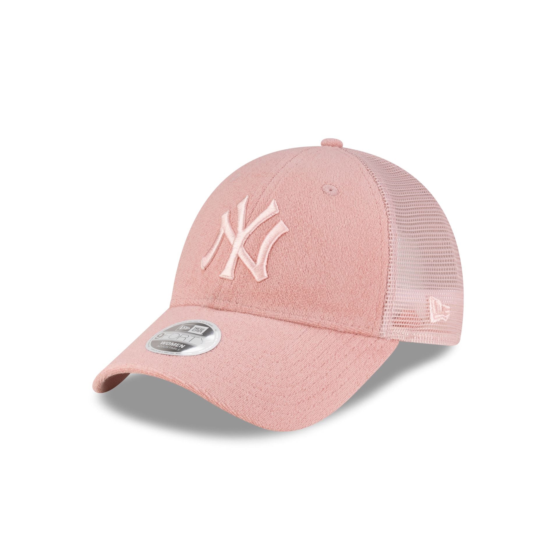 New York Yankees Terry Cloth Pastel Pink Women's 9FORTY Trucker Hat