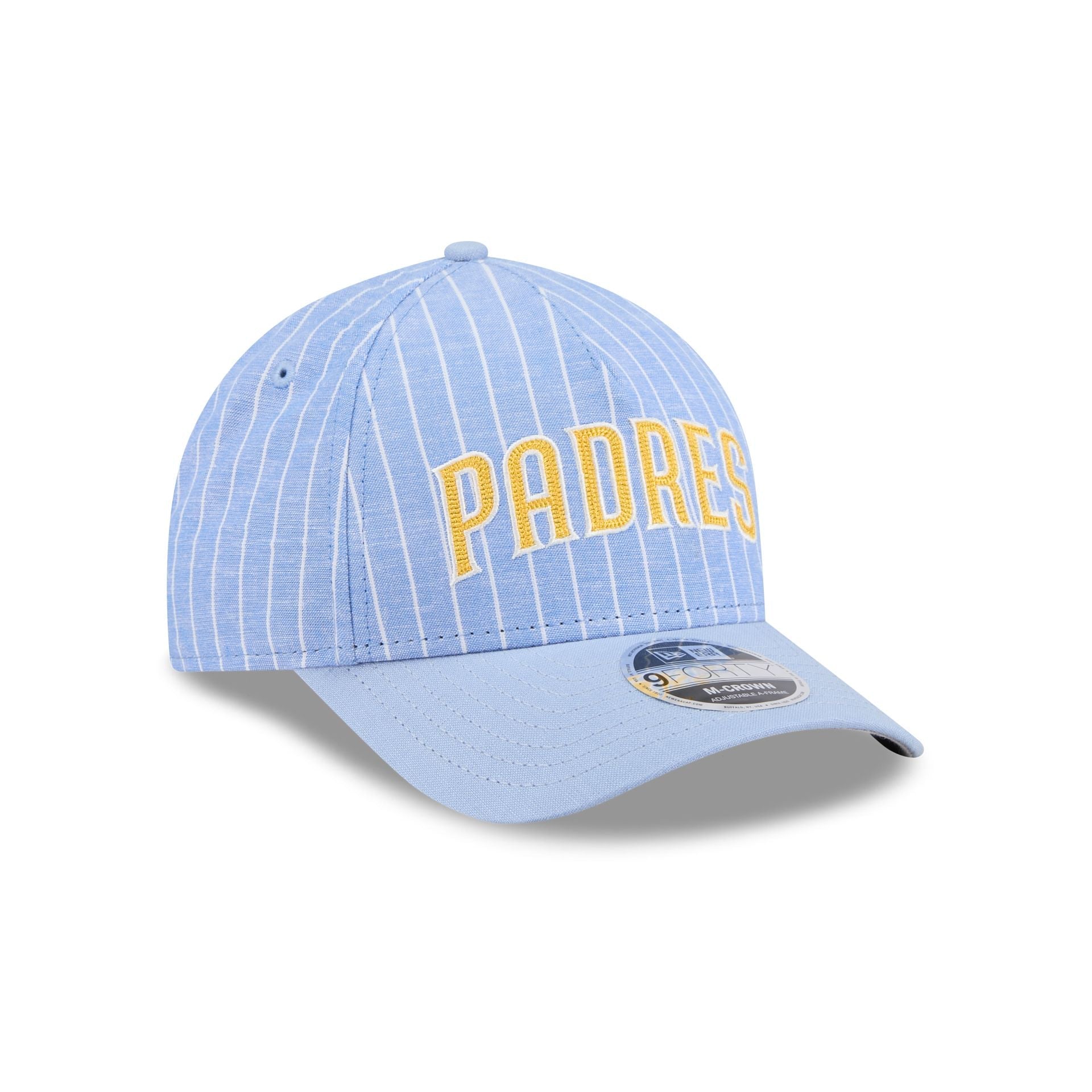 San Diego Padres Pinstripe Linen 9FORTY M-Crown A-Frame Snapback Hat