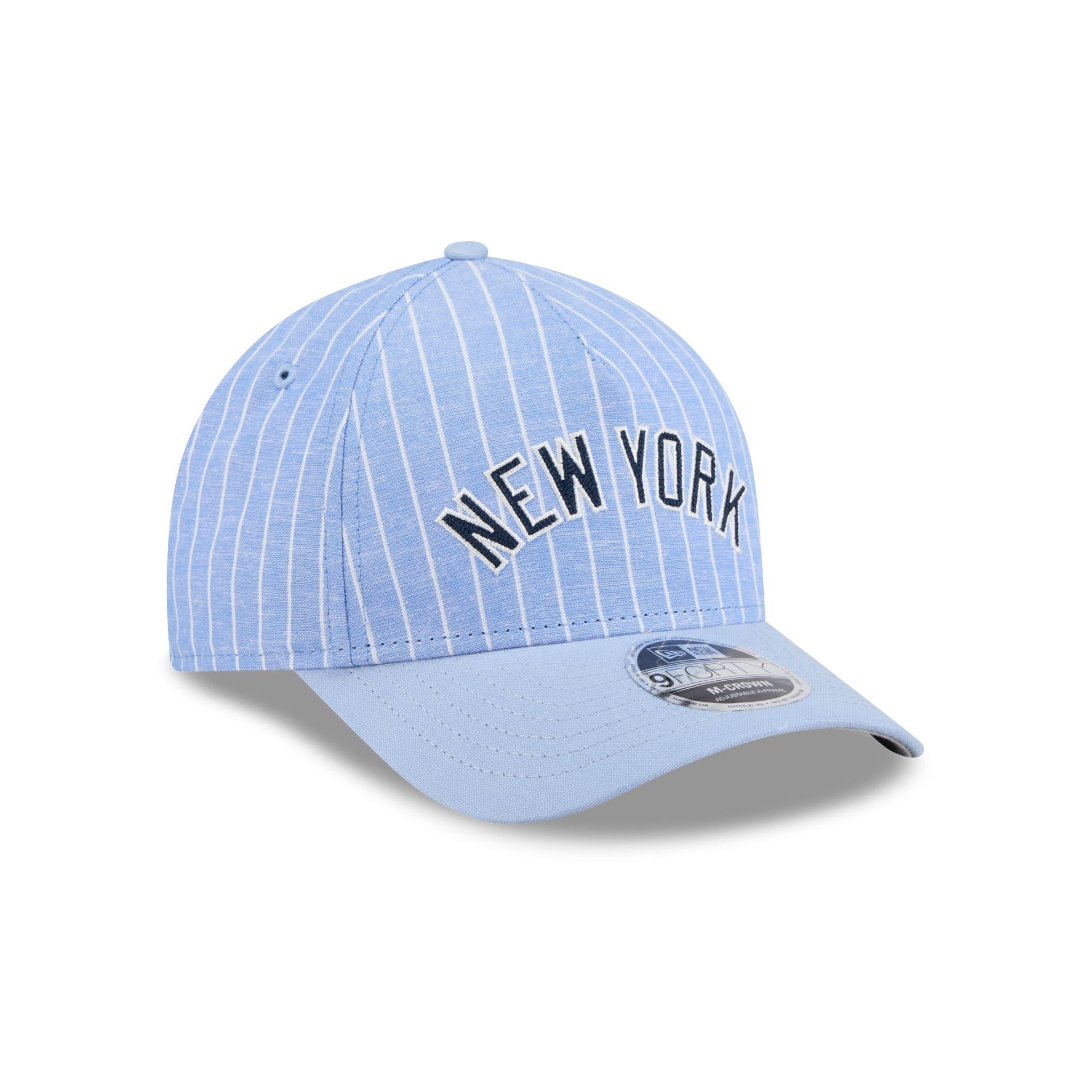 New York Yankees Pinstripe Linen 9FORTY M-Crown A-Frame Snapback Hat