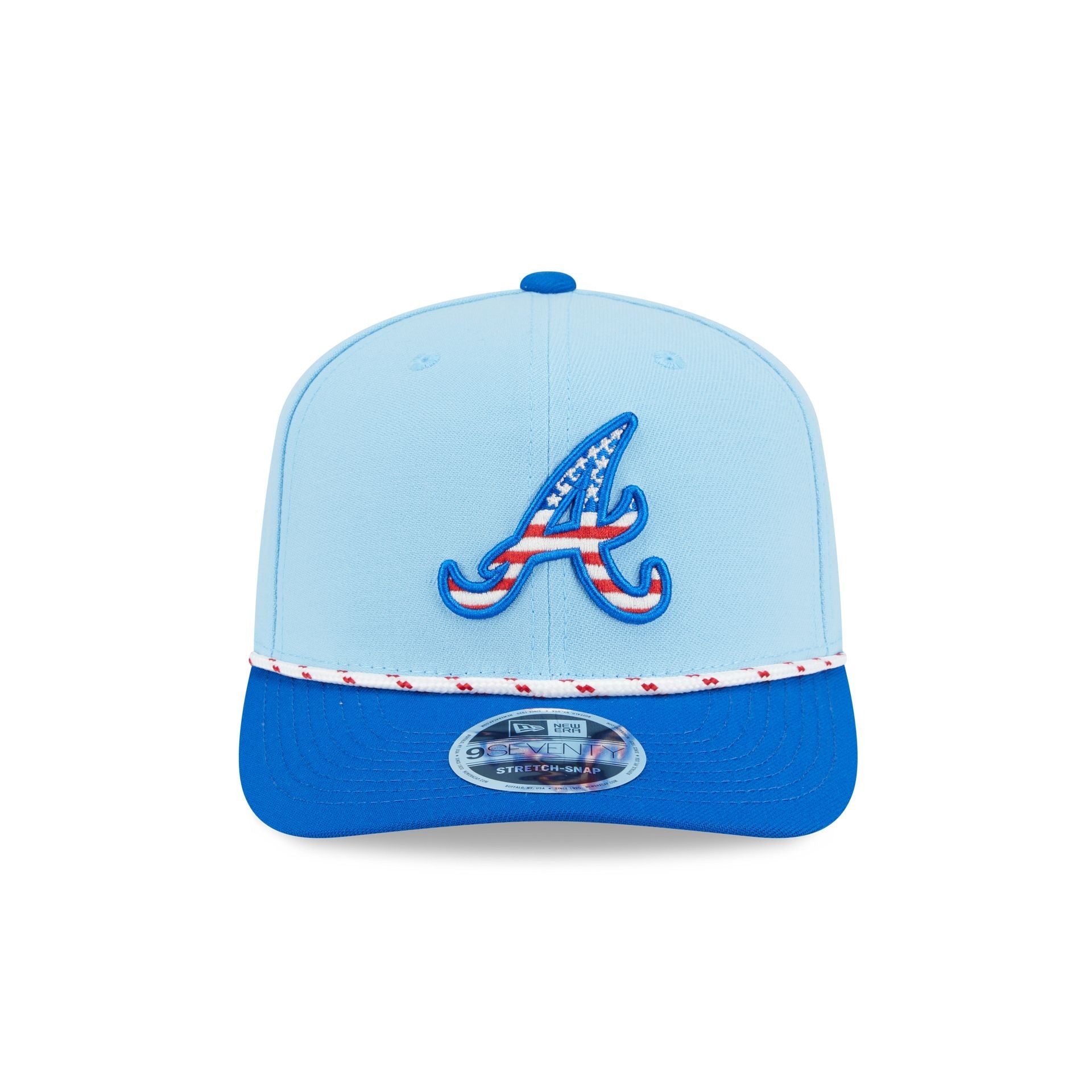 Atlanta Braves Independence Day 2025 9SEVENTY Stretch-Snap Hat