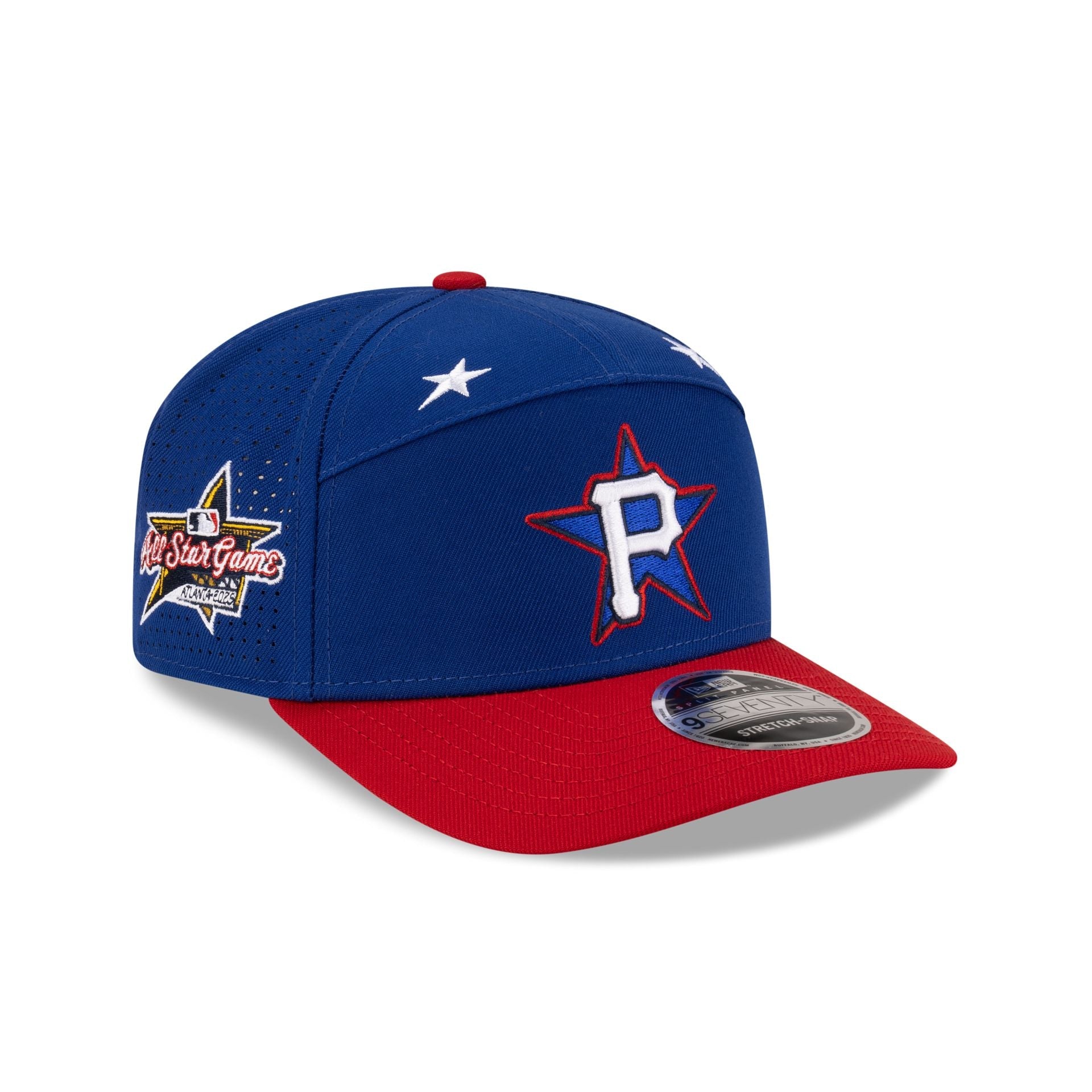 Pittsburgh Pirates 2025 All-Star Game Workout Split Panel 9SEVENTY Stretch-Snap Hat