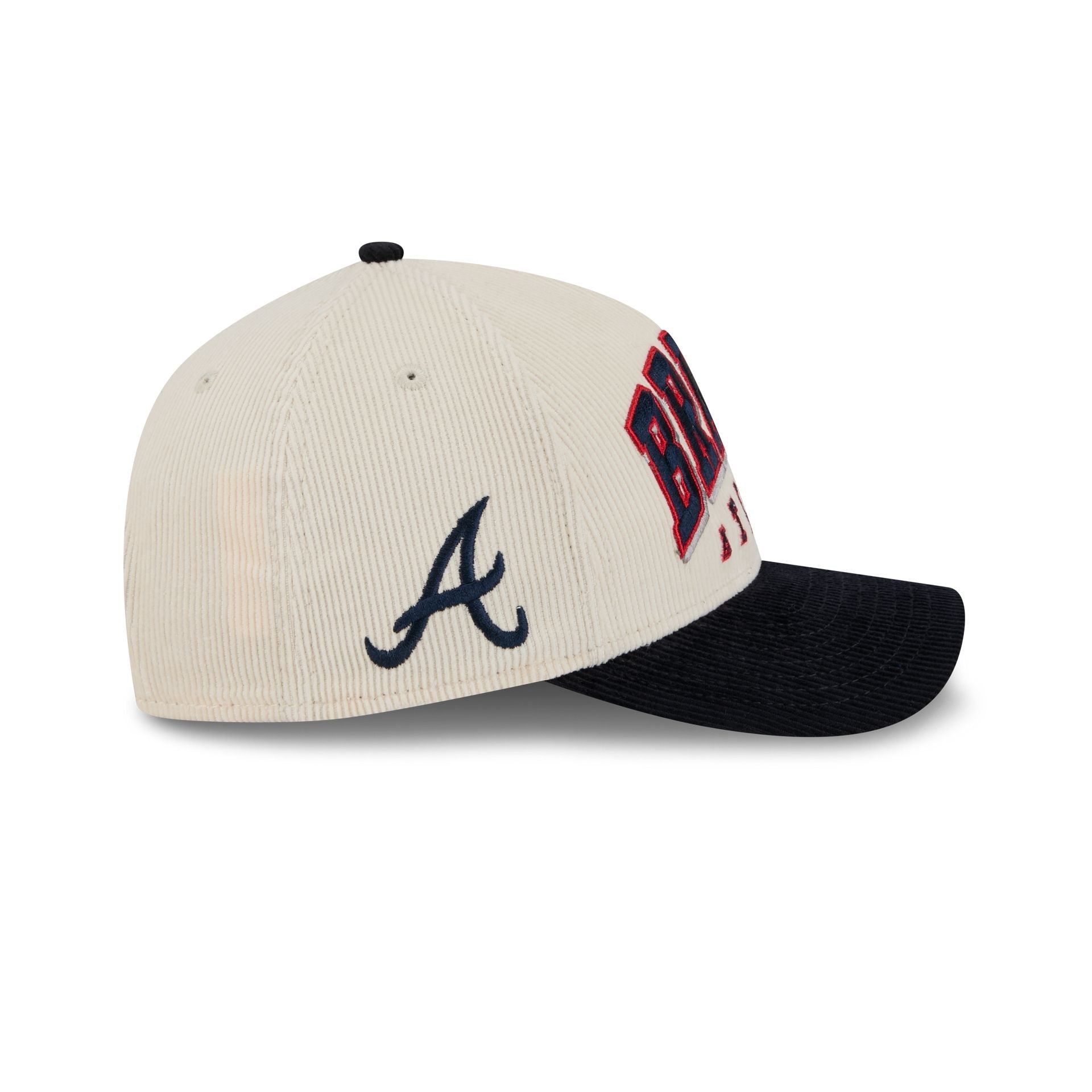 Atlanta Braves Stacked Corduroy 9FORTY M-Crown A-Frame Snapback Hat