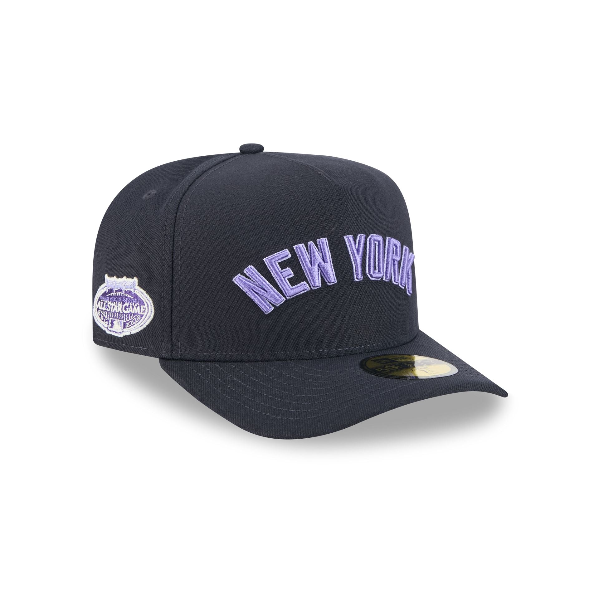New York Yankees Navy Lavender 59FIFTY A-Frame Fitted Hat