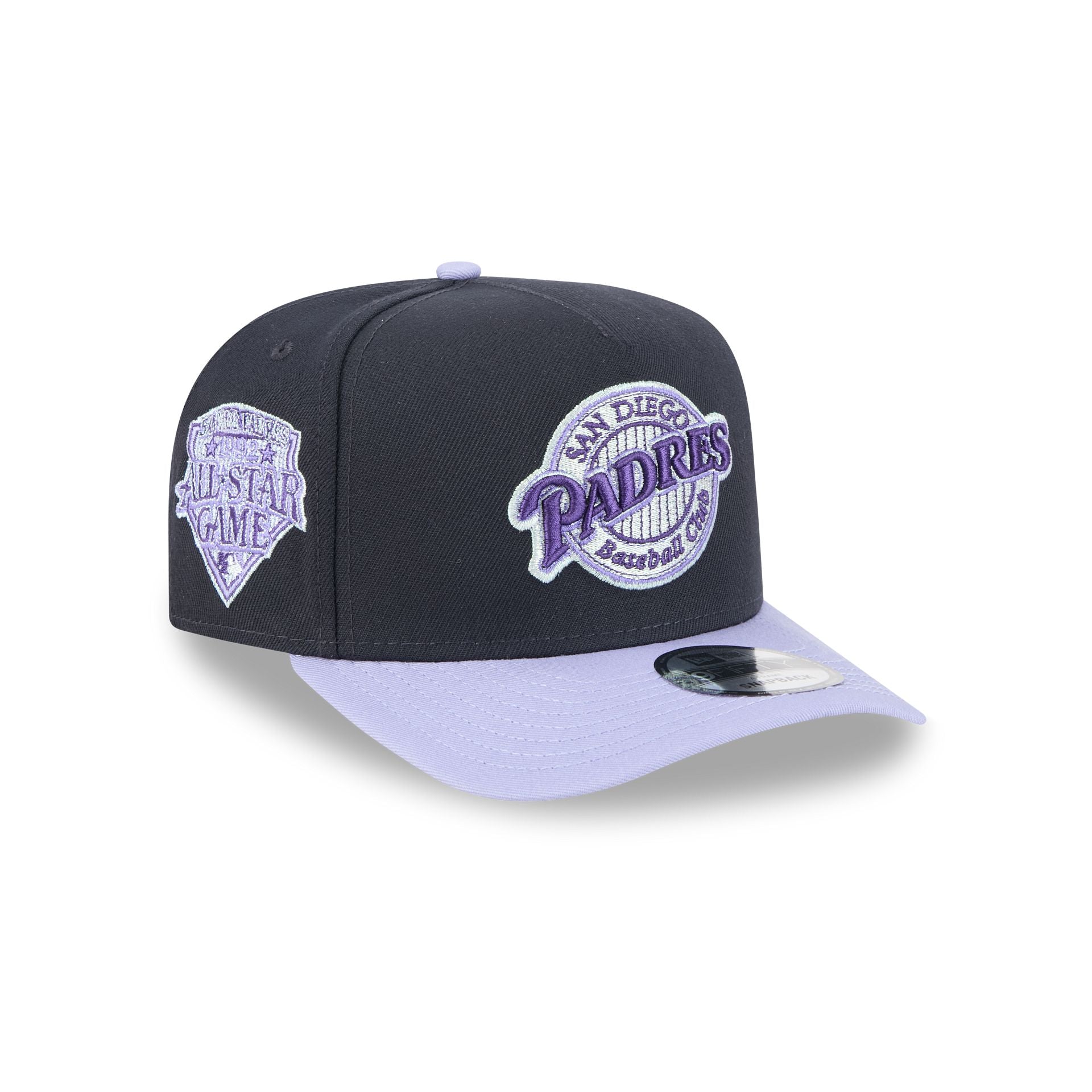 San Diego Padres Navy Lavender 9FIFTY A-Frame Snapback Hat