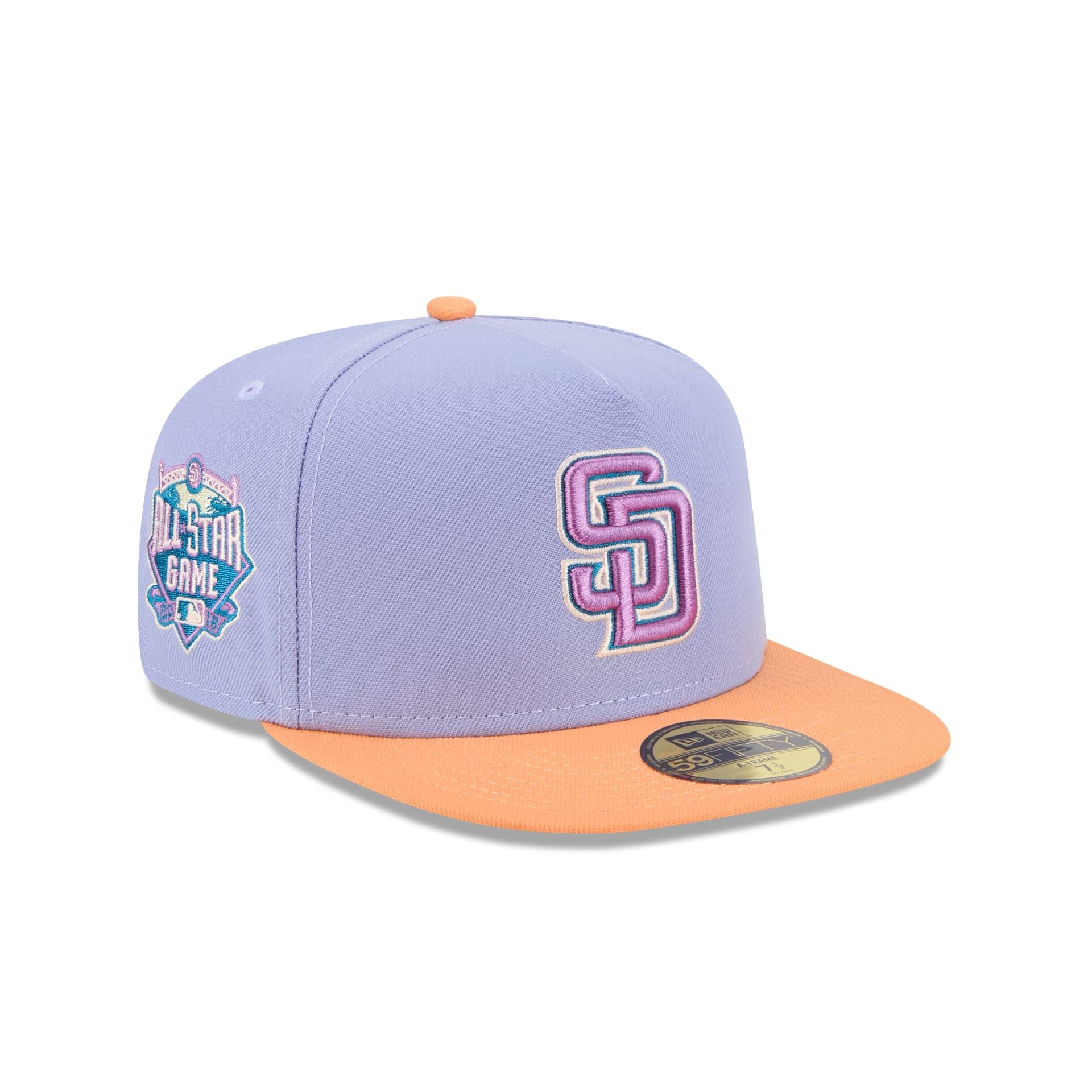 San Diego Padres Lavender 59FIFTY A-Frame Fitted Hat
