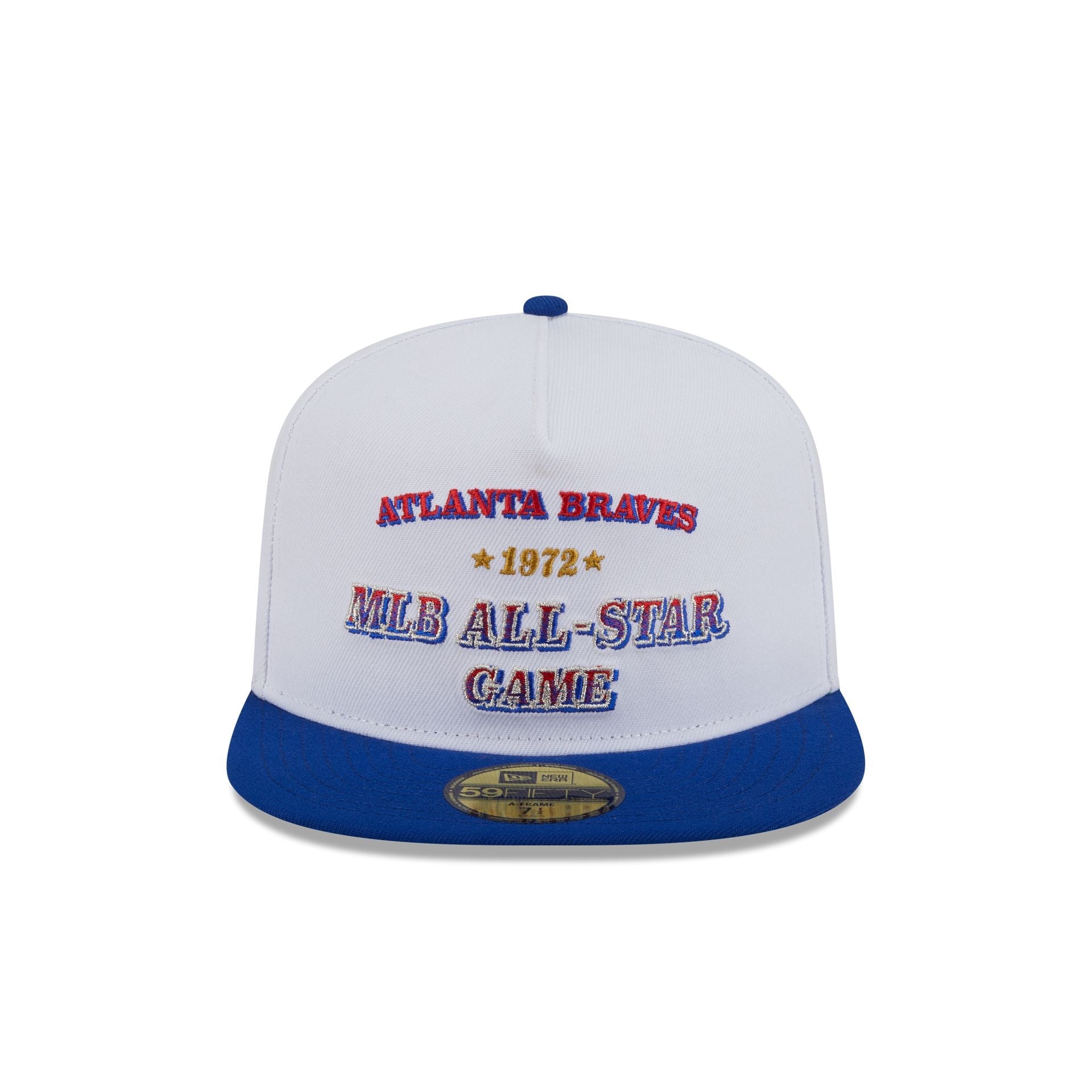 Atlanta Braves Summer Derby White 59FIFTY A-Frame Fitted Hat