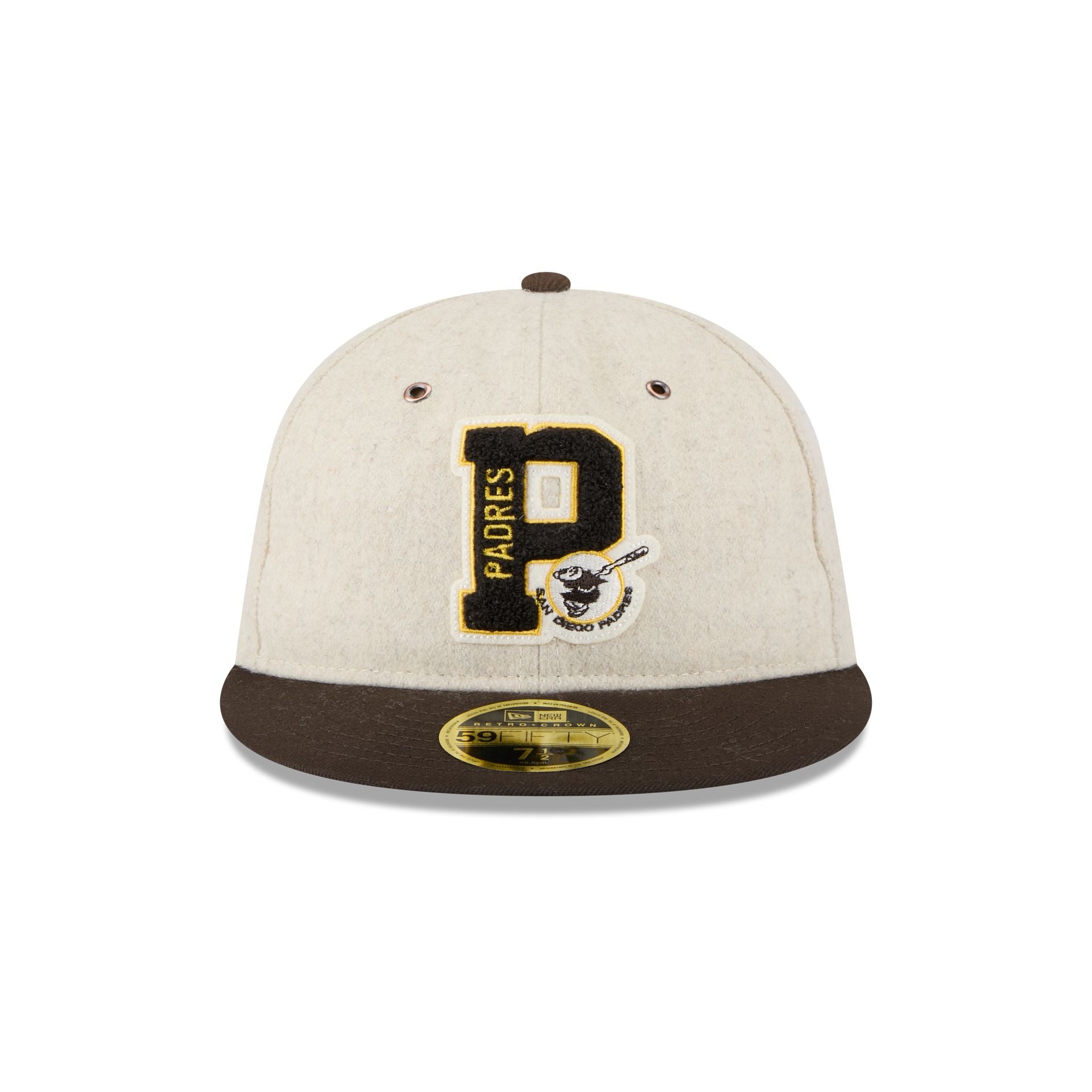 San Diego Padres Wool Letterman Retro Crown 59FIFTY Fitted Hat
