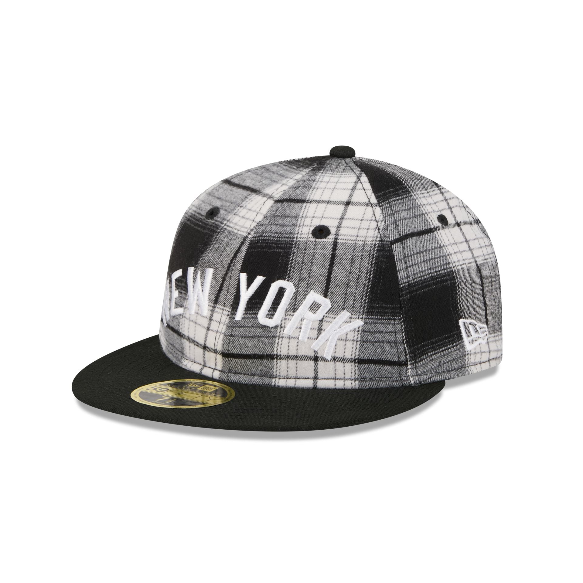 New York Yankees Grunge Plaid Retro Crown 59FIFTY Fitted Hat