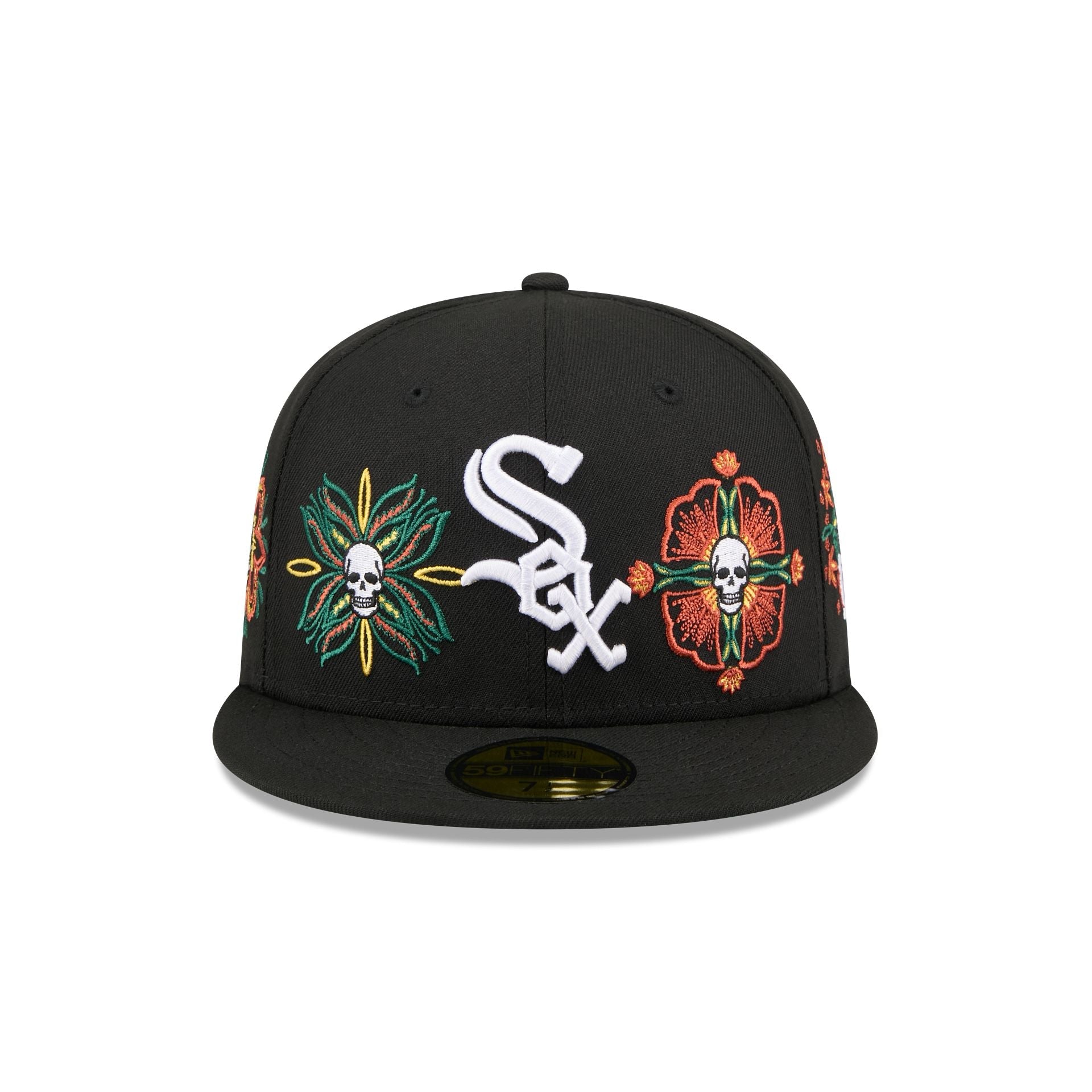 Chicago White Sox Day of the Dead Skull & Flowers 59FIFTY Fitted Hat