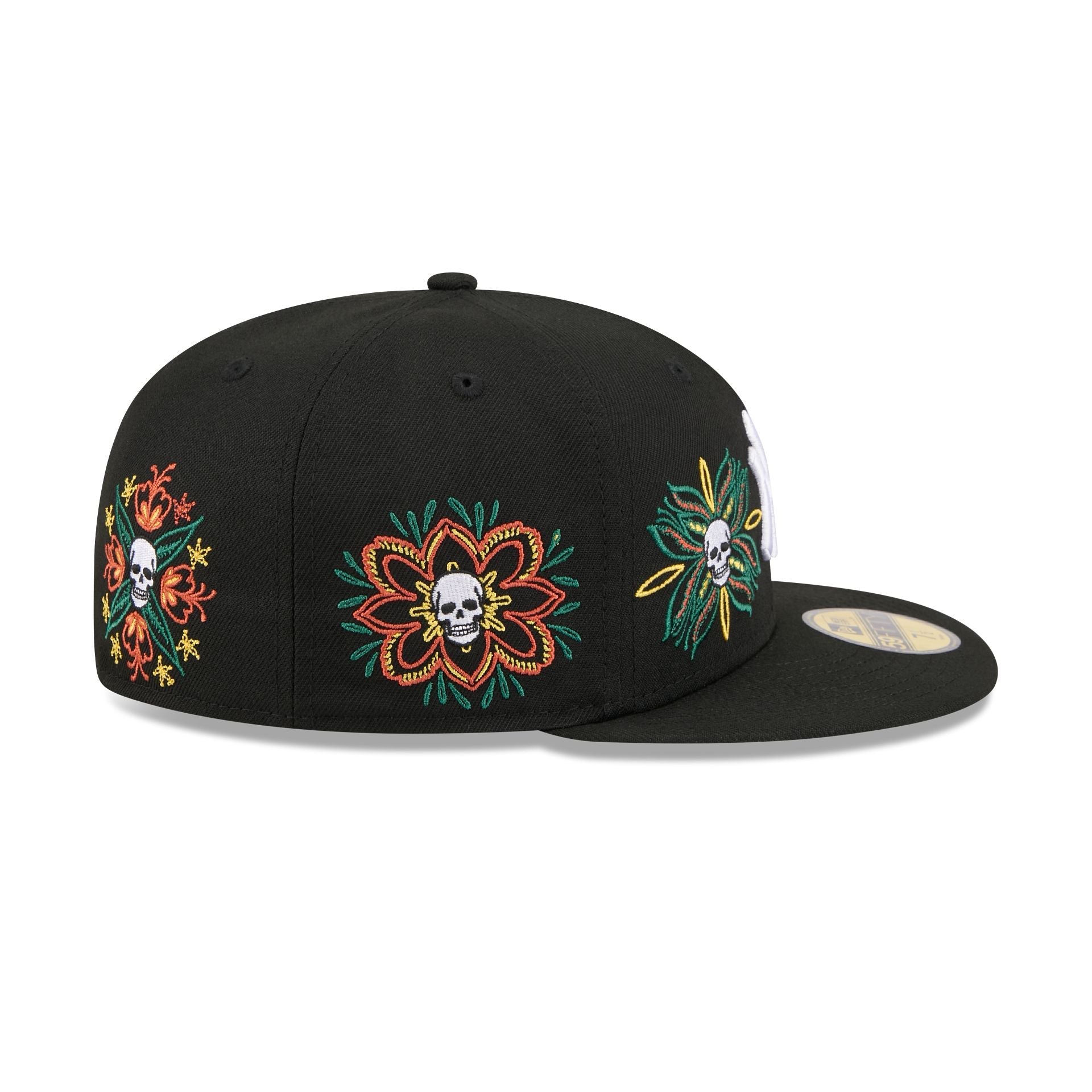 New York Yankees Day of the Dead Skull & Flowers 59FIFTY Fitted Hat