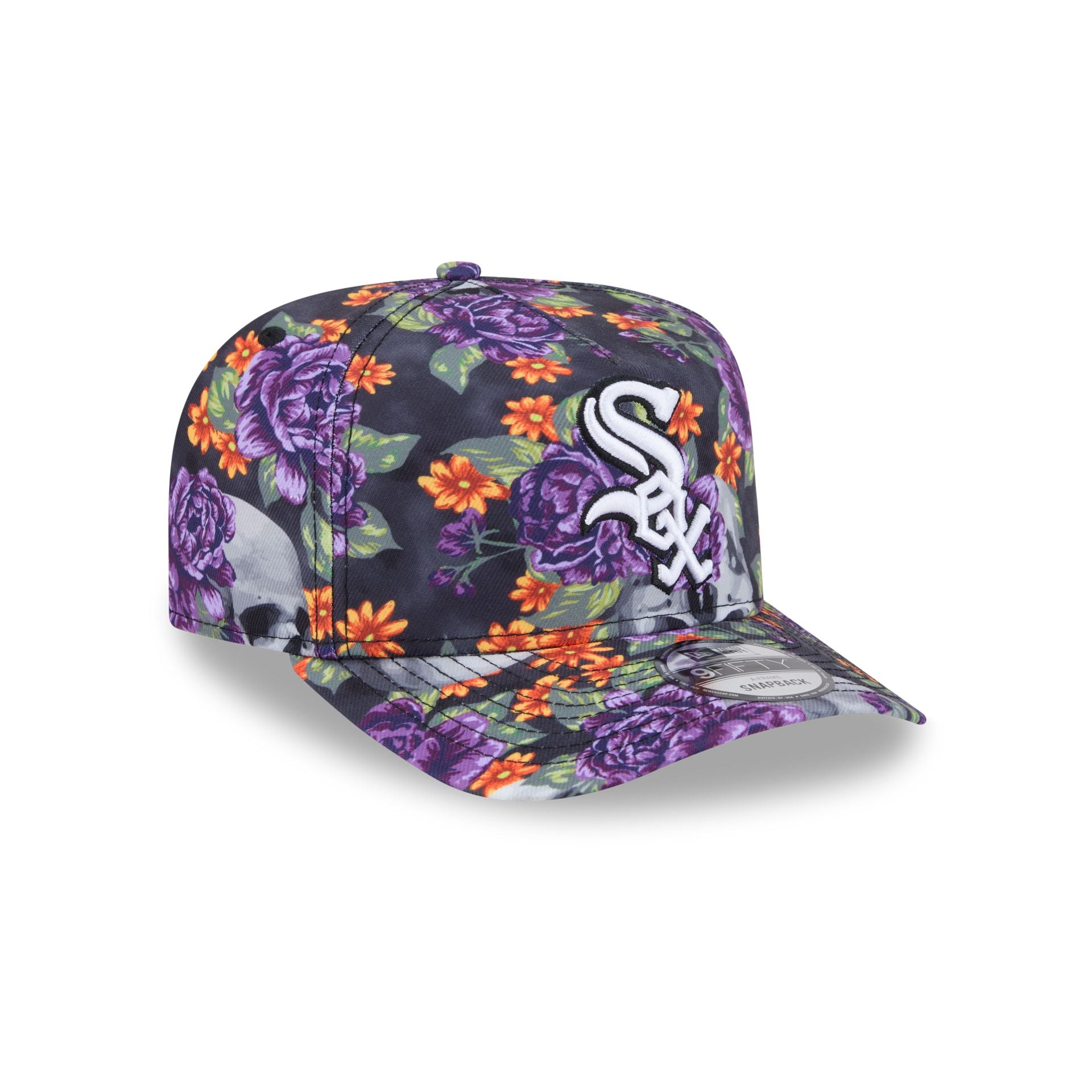 Chicago White Sox Day of the Dead Skull & Roses 9FIFTY A-Frame Snapback
