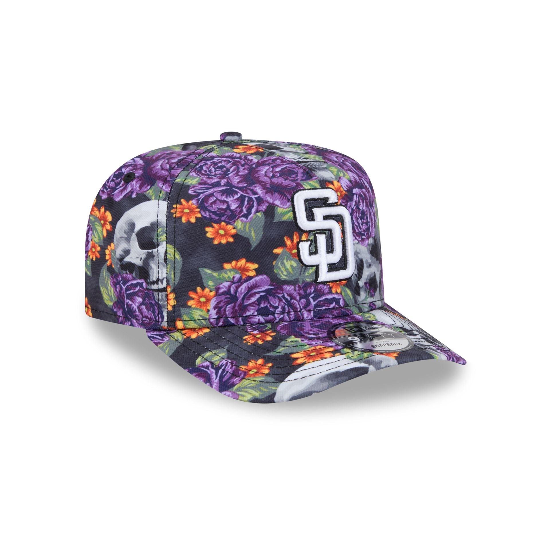 San Diego Padres Day of the Dead Skull & Roses 9FIFTY A-Frame Snapback