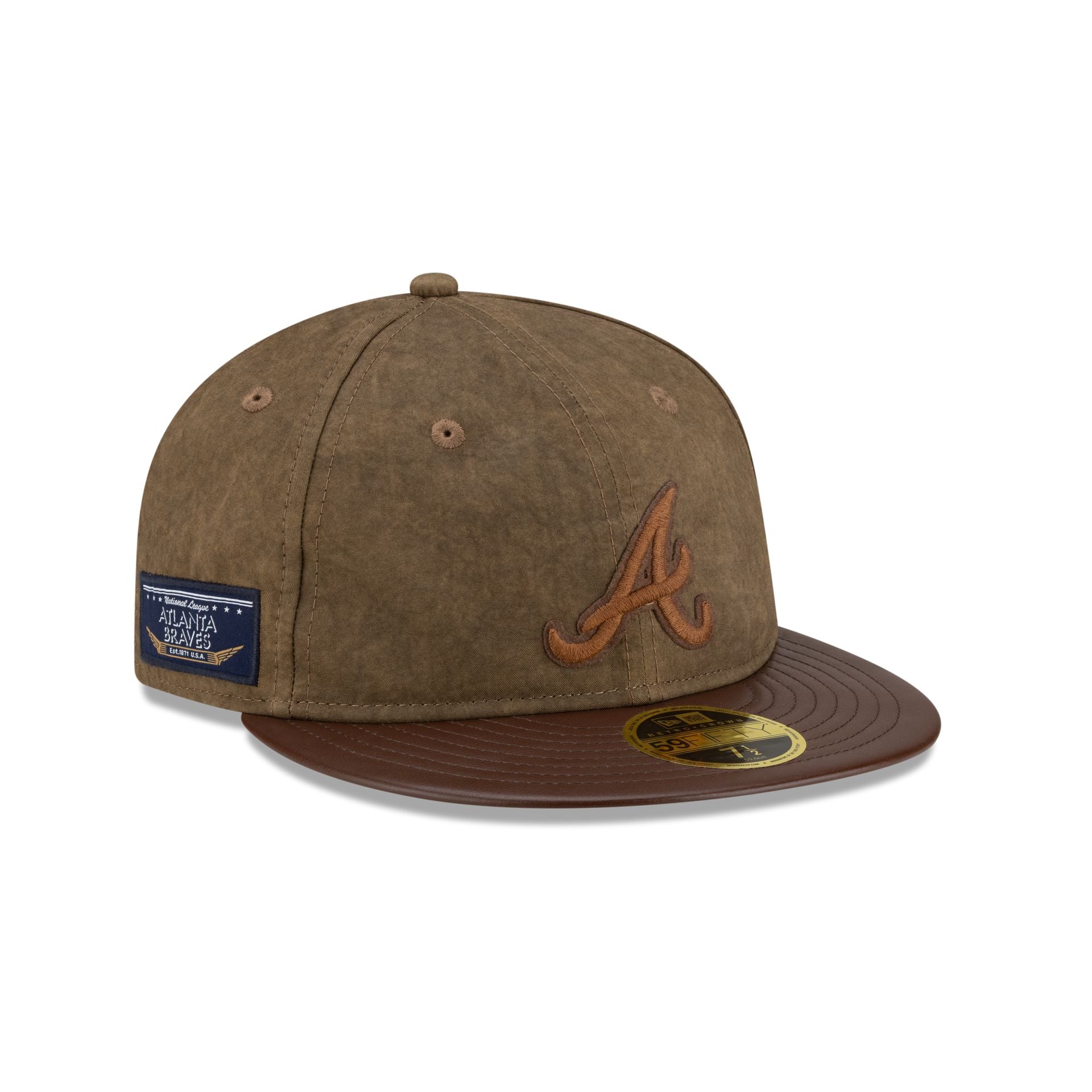 Atlanta Braves Utility Linen Retro Crown 59FIFTY Fitted Hat