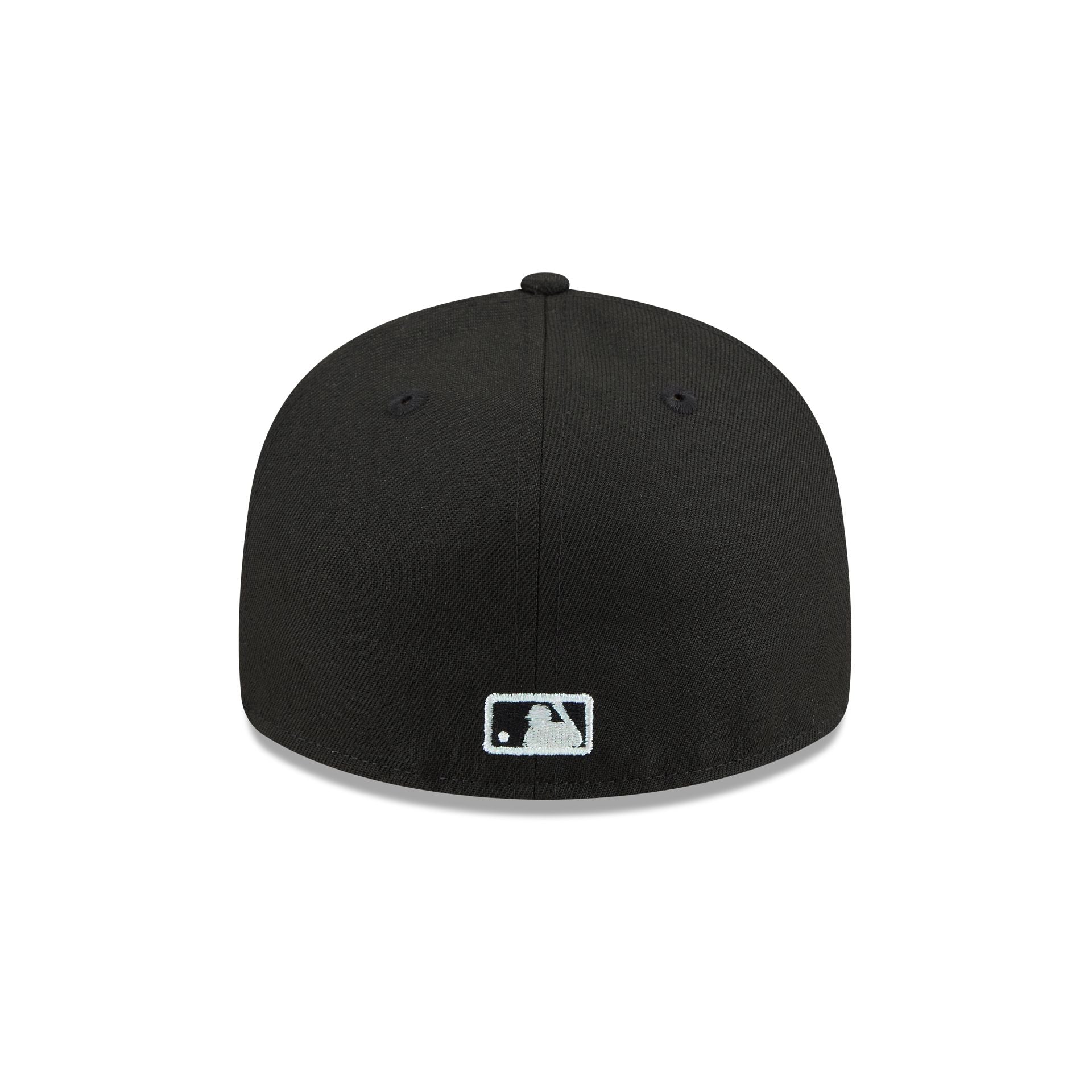 Atlanta Braves Black Pre-Curve 59FIFTY Fitted Hat