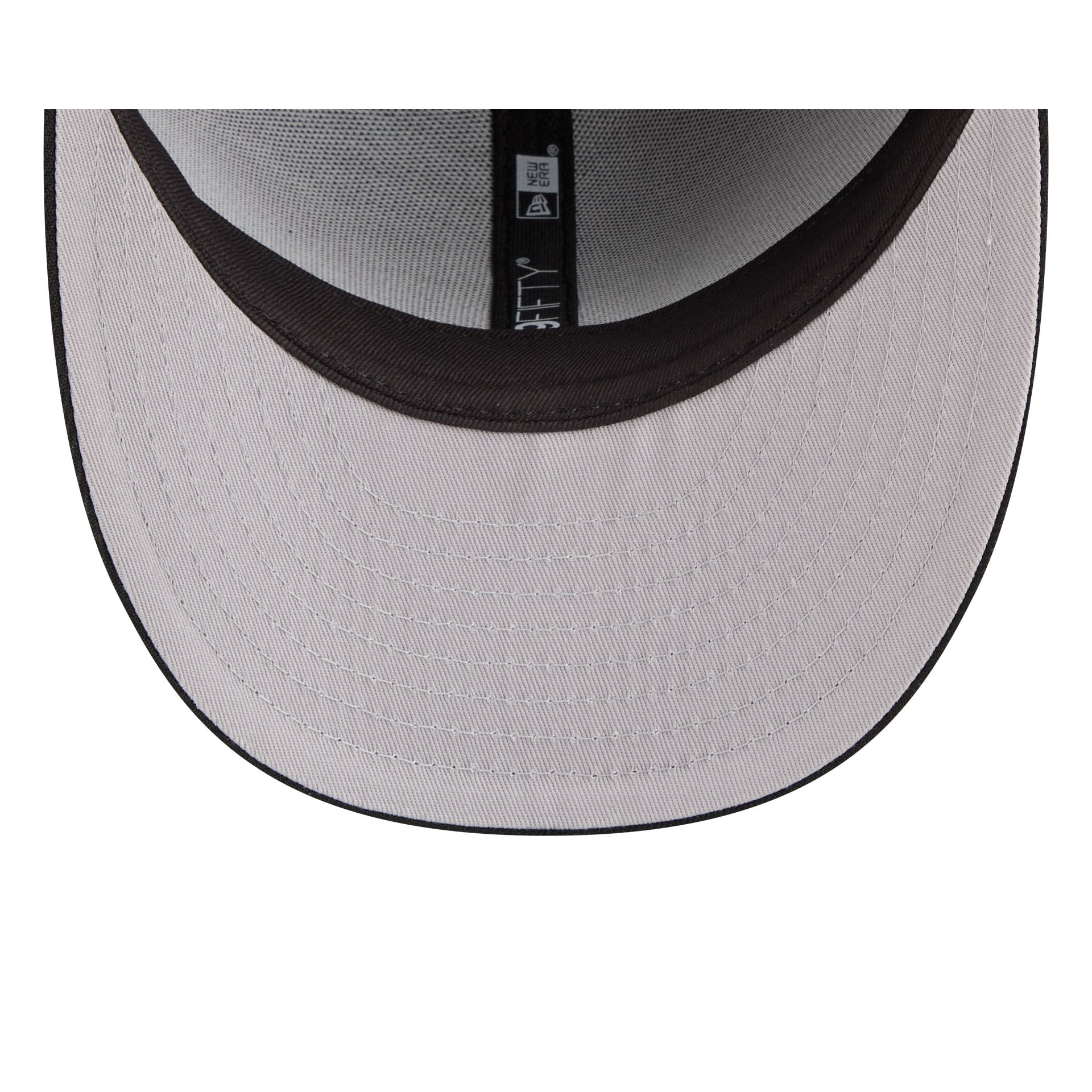 Atlanta Braves Black Pre-Curve 59FIFTY Fitted Hat