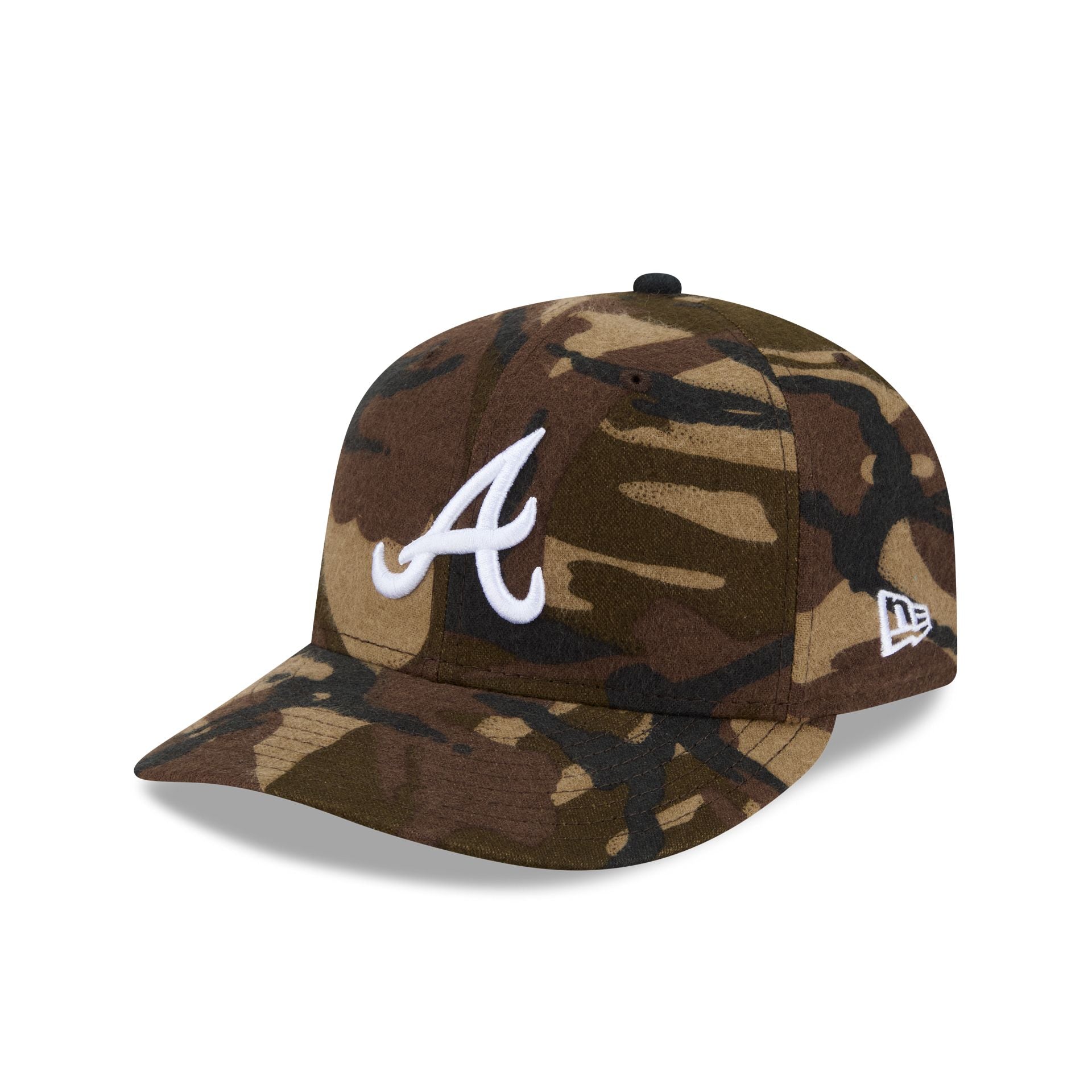 Atlanta Braves Three Looms Camo Pre-Curve 59FIFTY Fitted Hat