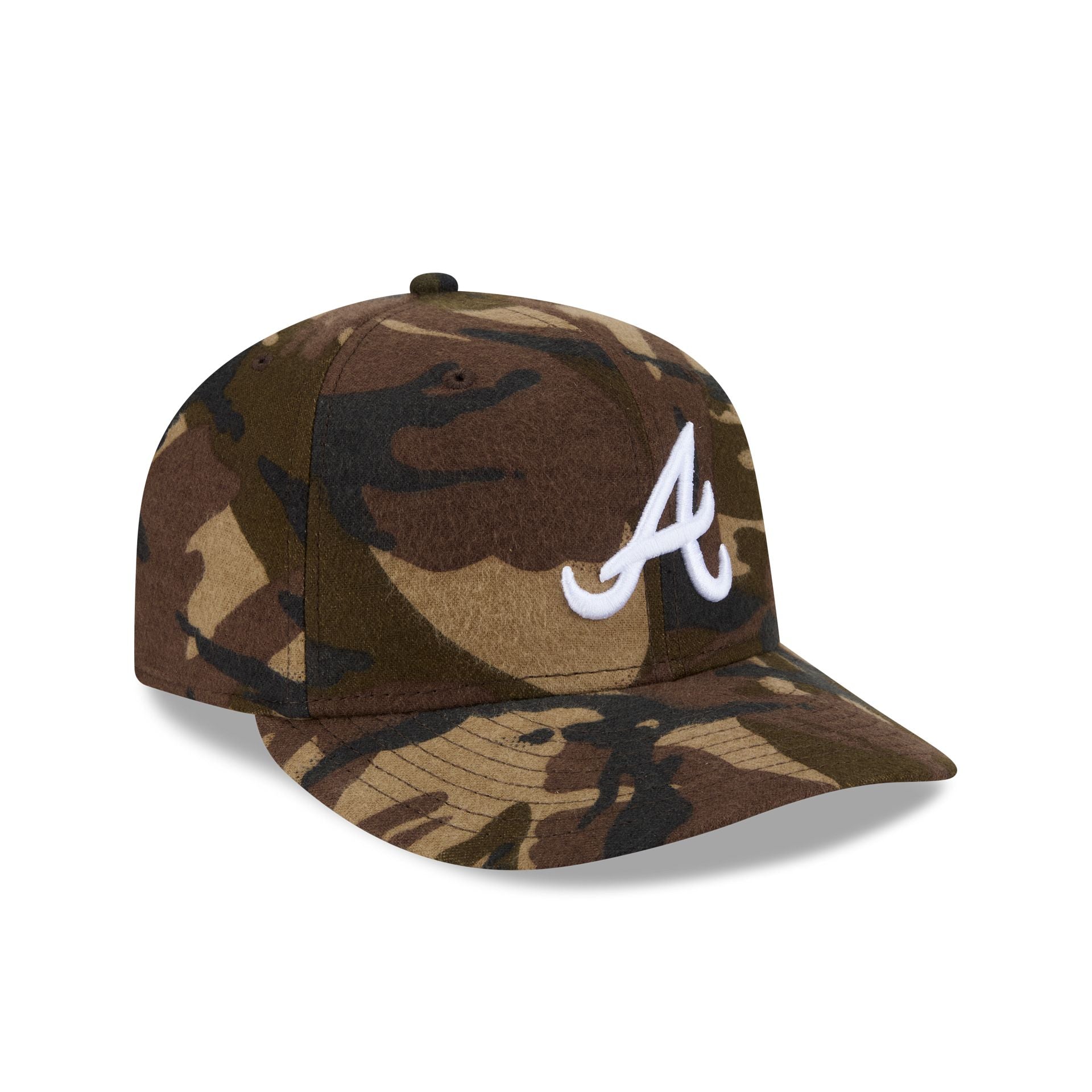 Atlanta Braves Three Looms Camo Pre-Curve 59FIFTY Fitted Hat