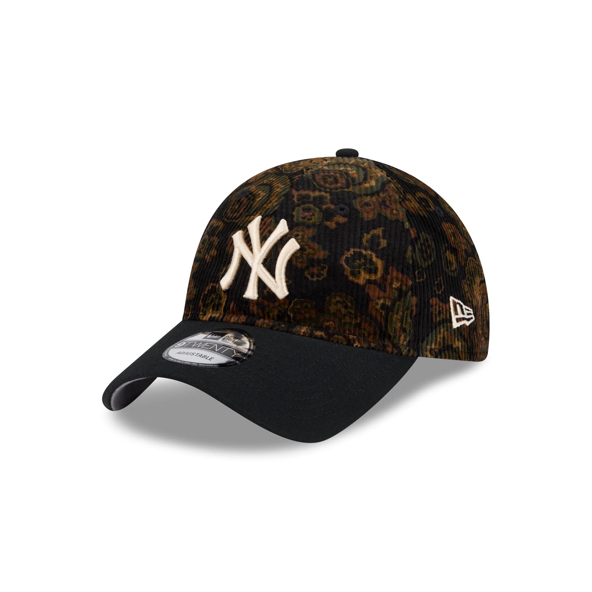 New York Yankees Three Looms Floral Corduroy 9TWENTY Adjustable Hat