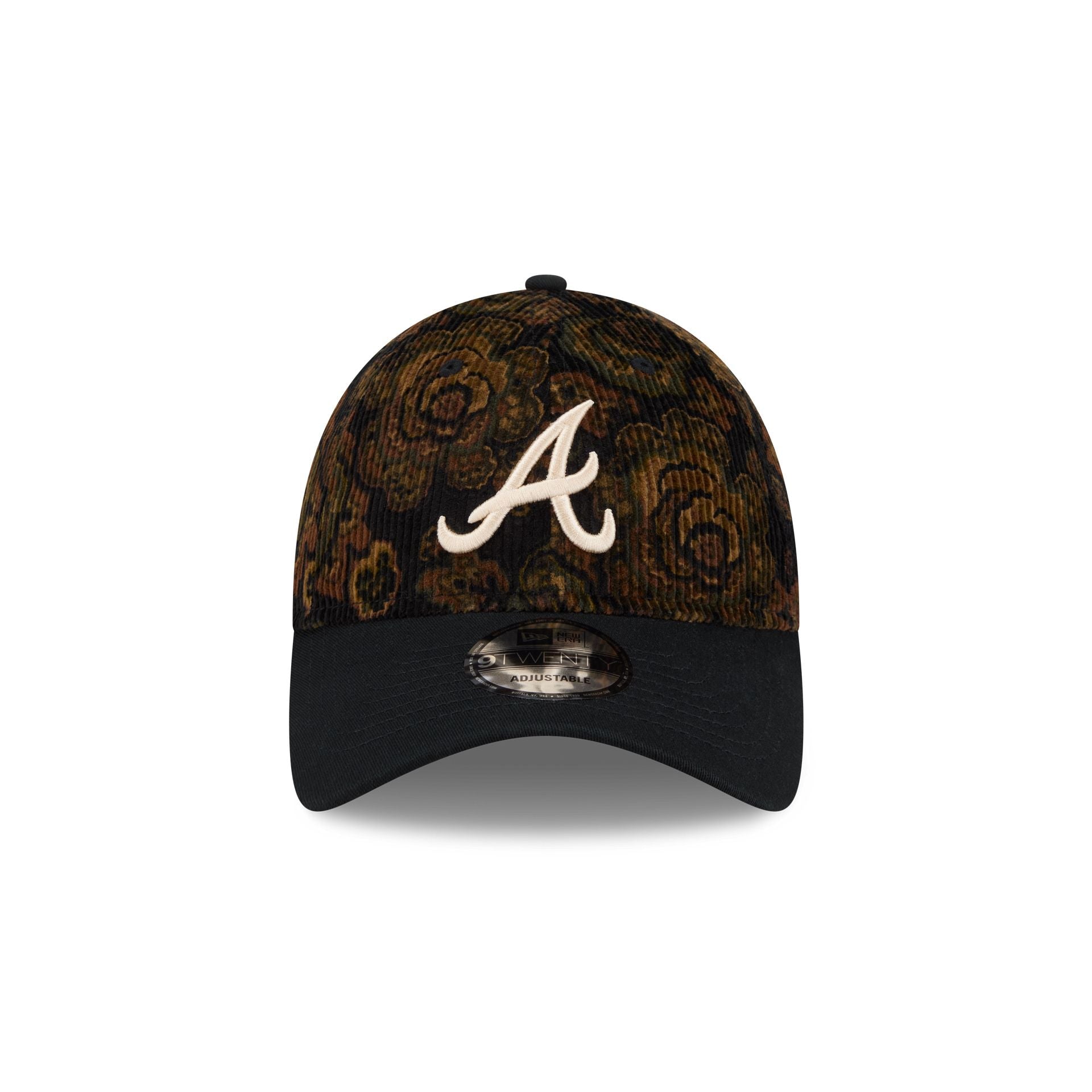 Atlanta Braves Three Looms Floral Corduroy 9TWENTY Adjustable Hat