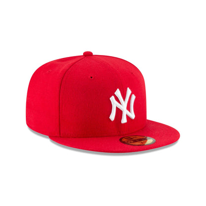 New York Yankees Scarlet Basic 59FIFTY Fitted Hat