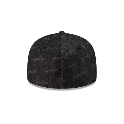 New York Yankees Laser Burn Out Black 59FIFTY Fitted Hat