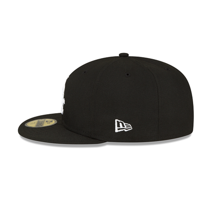 Chicago White Sox Sidepatch Black 59FIFTY Fitted Hat