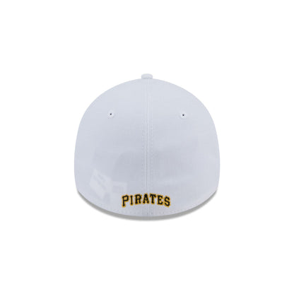 Pittsburgh Pirates Optic White 39THIRTY Stretch Fit Hat