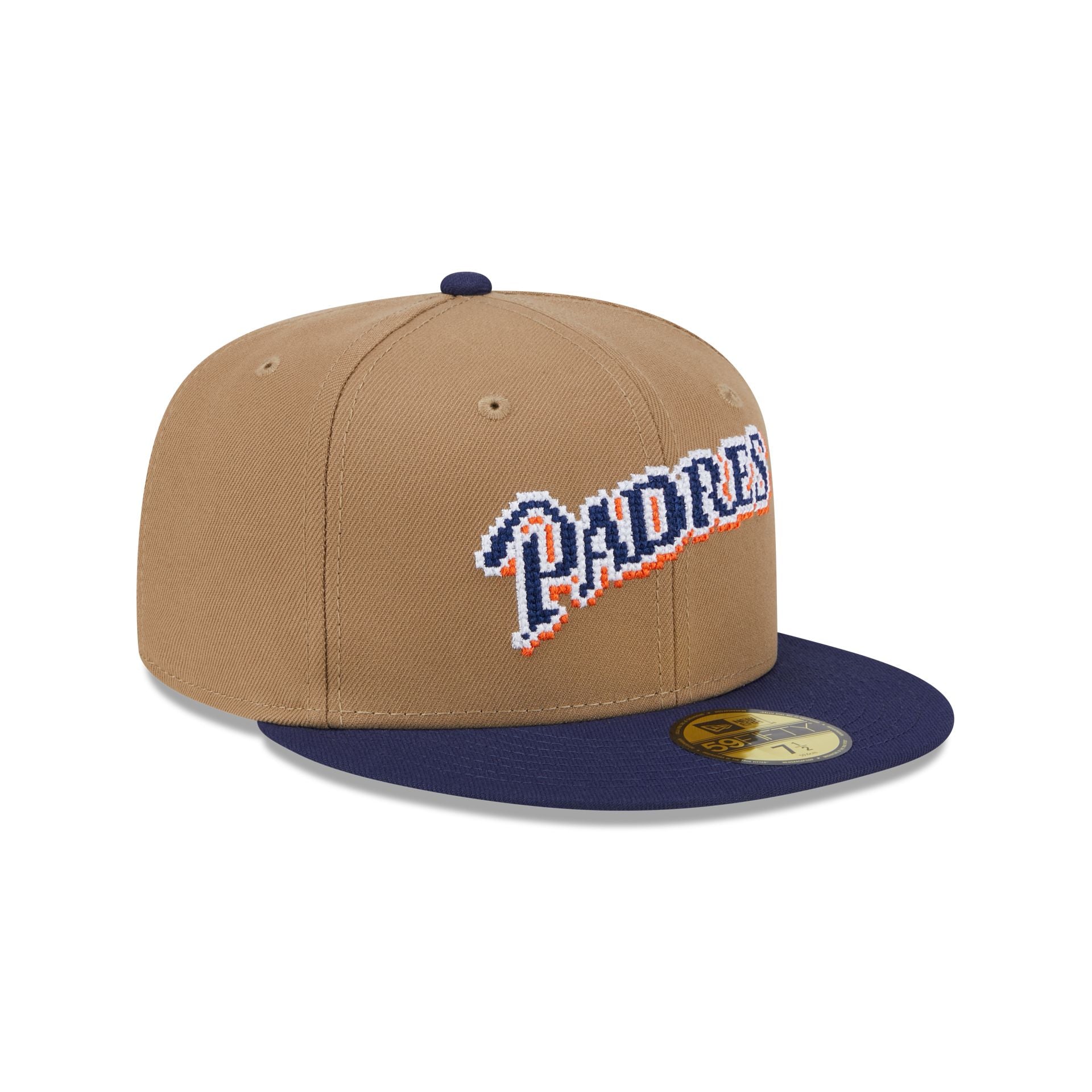 San Diego Padres Classic 8-Bit Wordmark 59FIFTY Fitted Hat