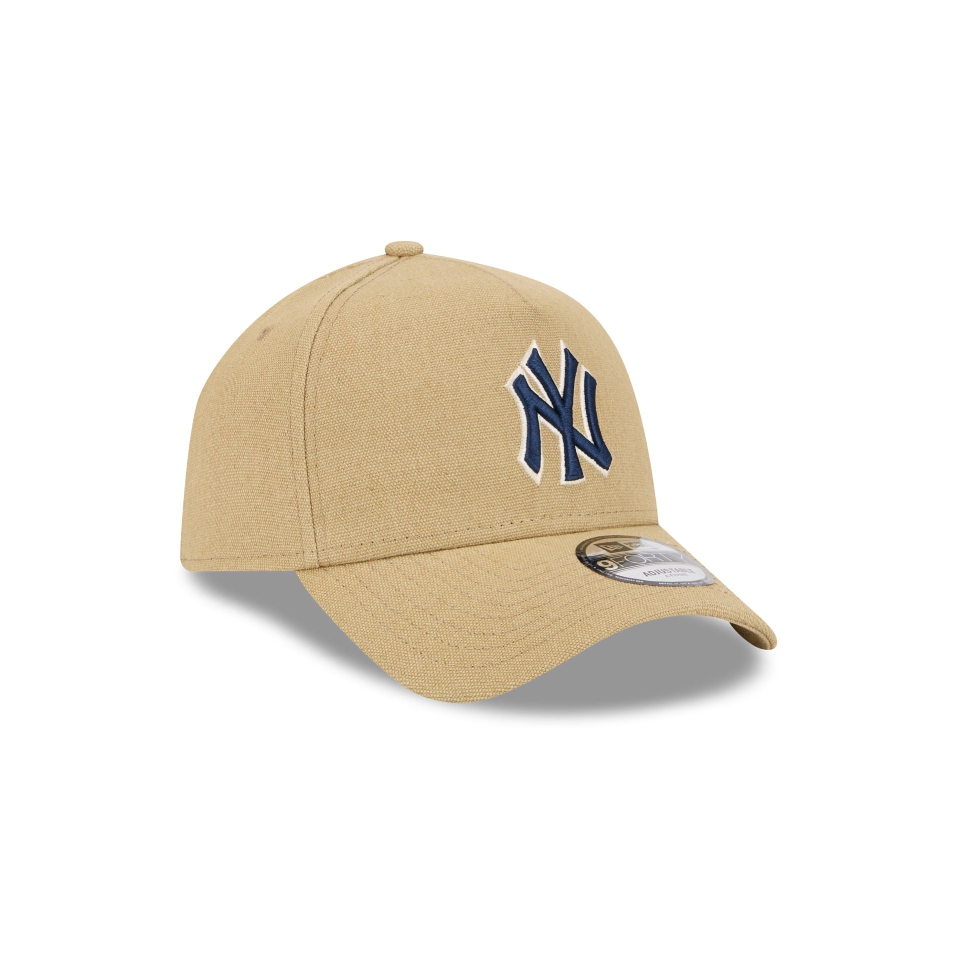 New York Yankees Logo Essentials Khaki 9FORTY A-Frame Snapback Hat