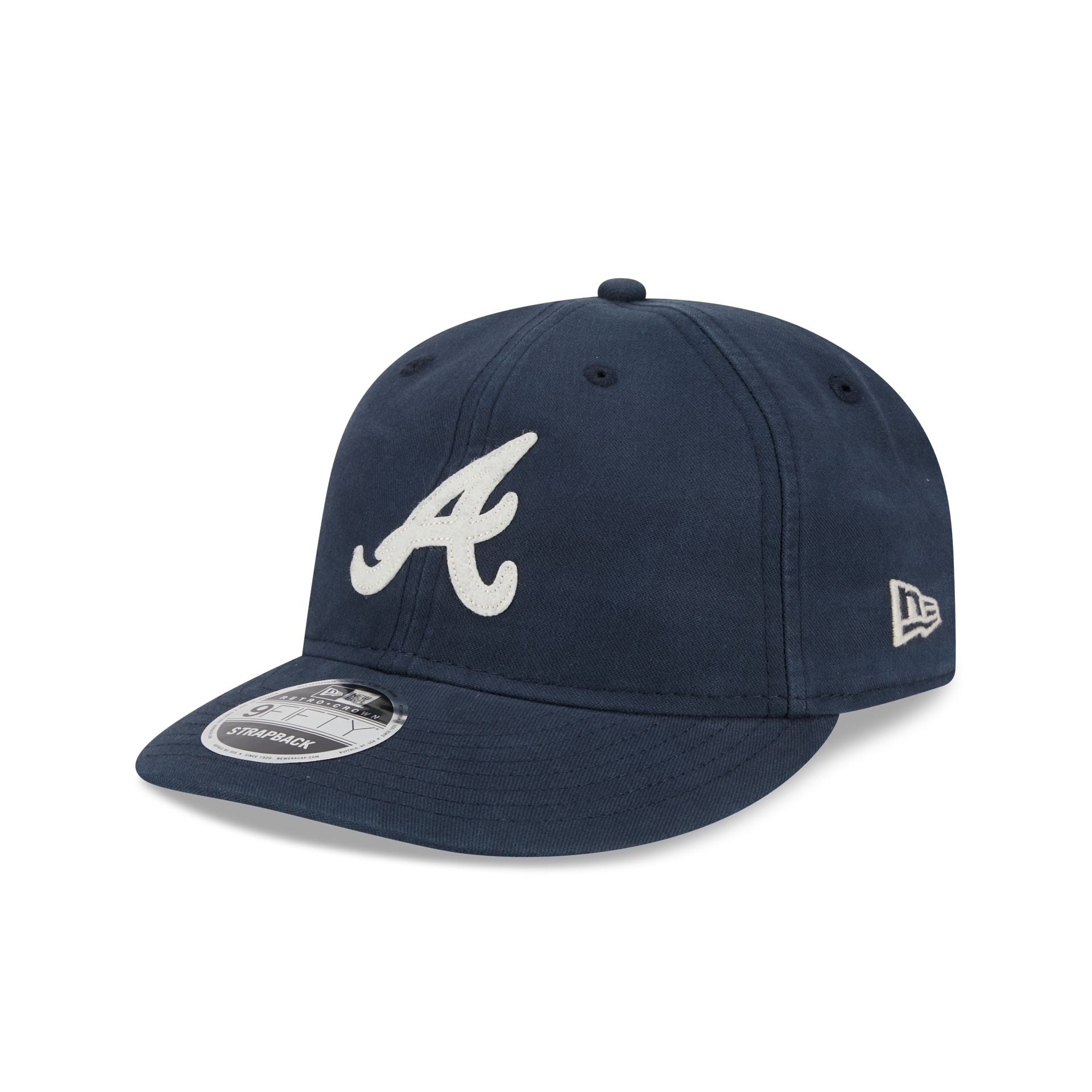 Atlanta Braves Canvas Felt Retro Crown 9FIFTY Strapback Hat