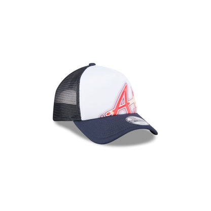 Atlanta Braves Kids Painted 9FORTY A-Frame Trucker Hat