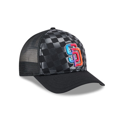 San Diego Padres Gradient Raceway 9FORTY M-Crown A-Frame Trucker Hat