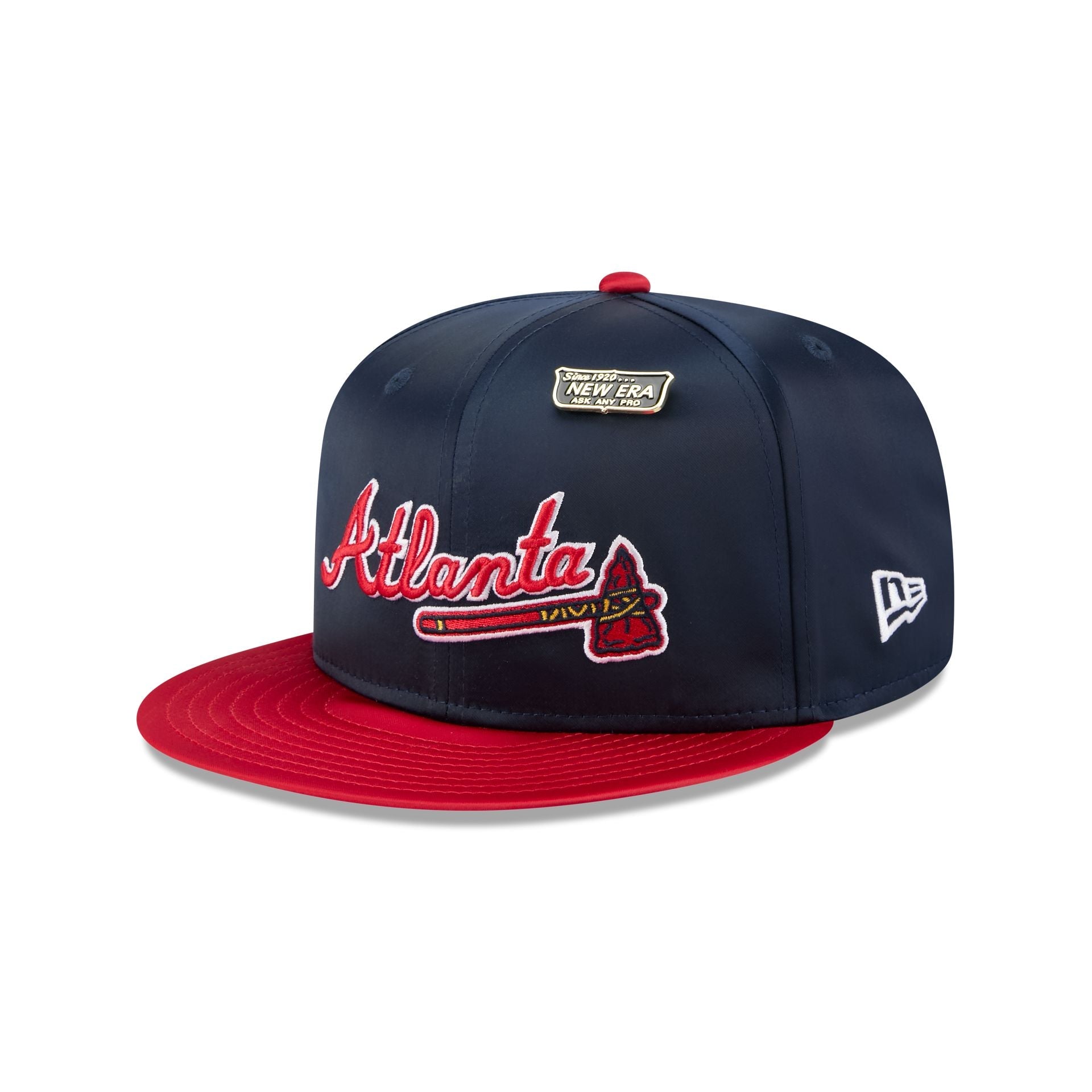 Atlanta Braves Satin Pin 9FIFTY Snapback Hat