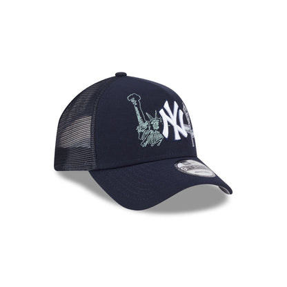 New York Yankees State Stitch 9FORTY A-Frame Trucker Hat