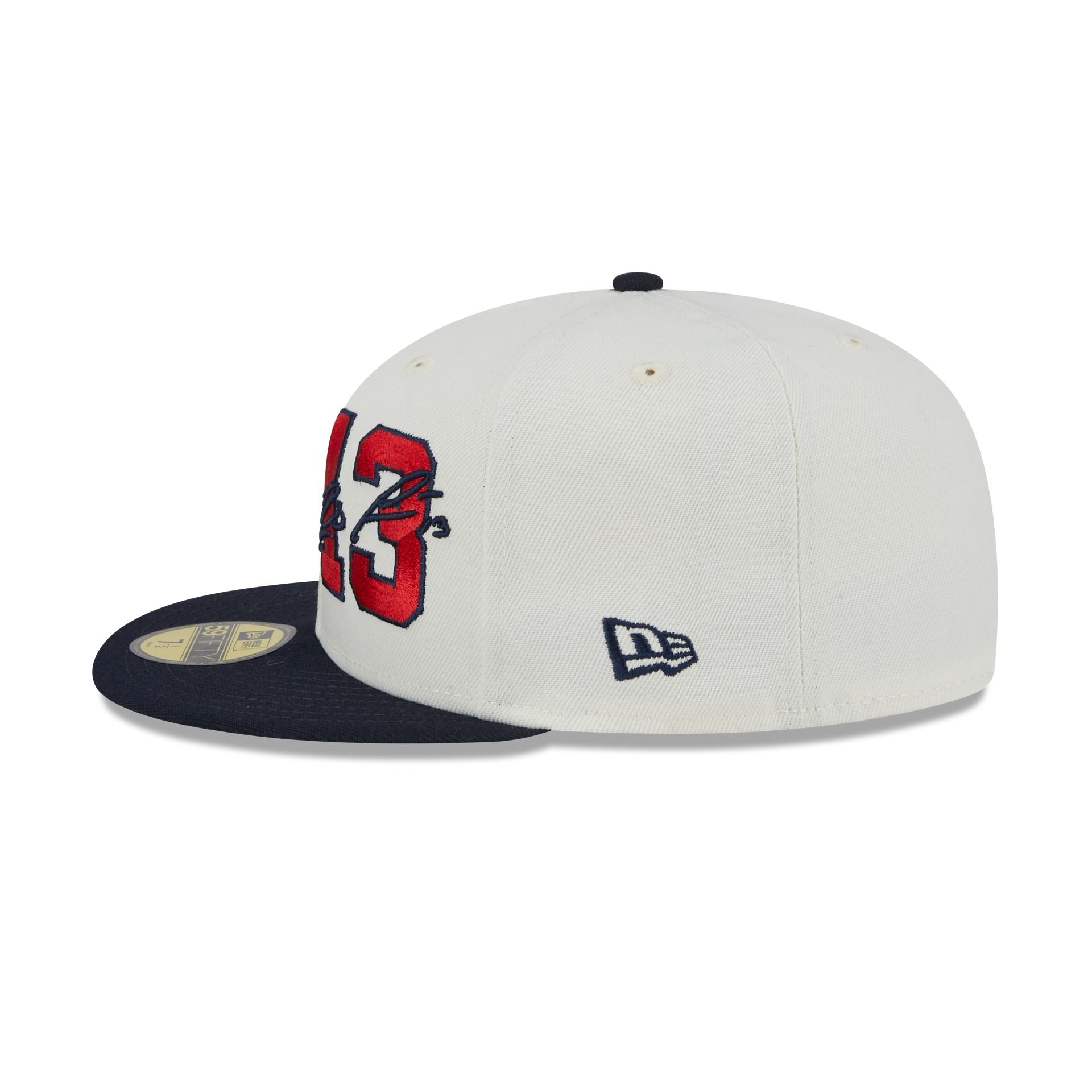 Atlanta Braves Ronald Acuña Jr. Chrome White 59FIFTY Fitted Hat