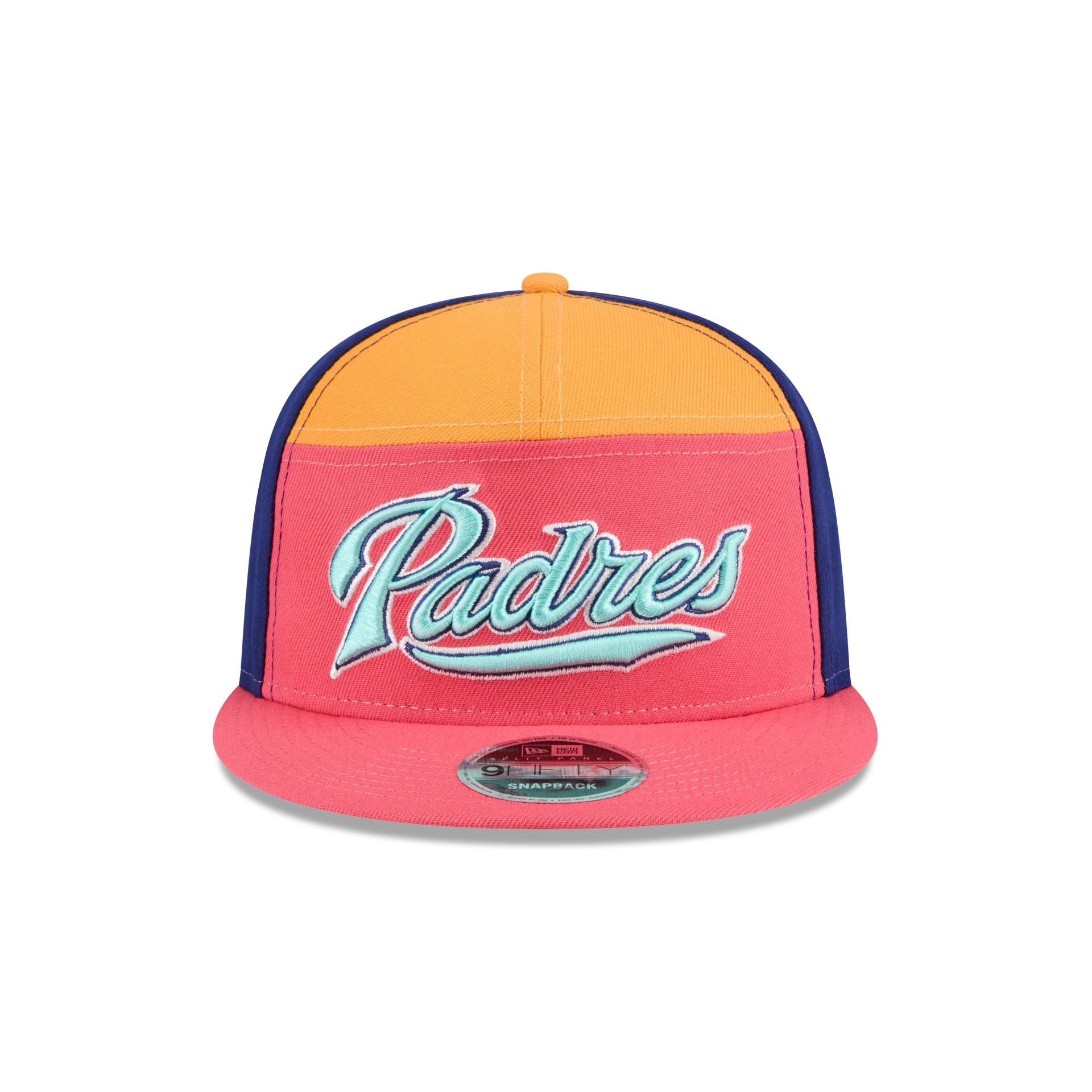 San Diego Padres Coral Split Panel 9FIFTY Snapback Hat