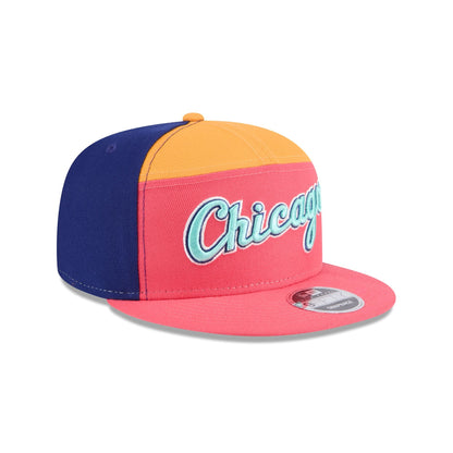 Chicago White Sox Coral Split Panel 9FIFTY Snapback Hat