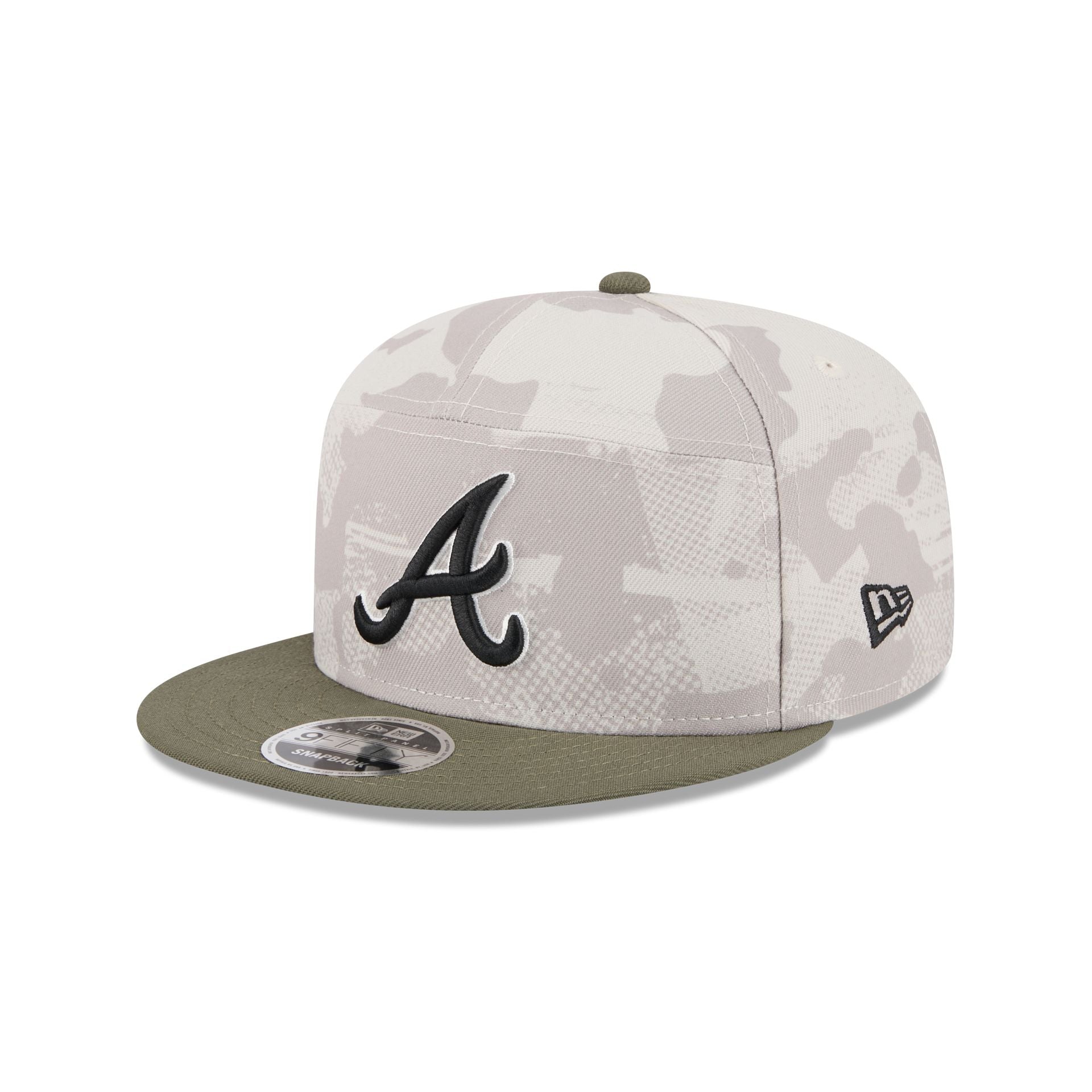 Atlanta Braves Armed Forces Day 2025 Split Panel 9FIFTY Snapback Hat