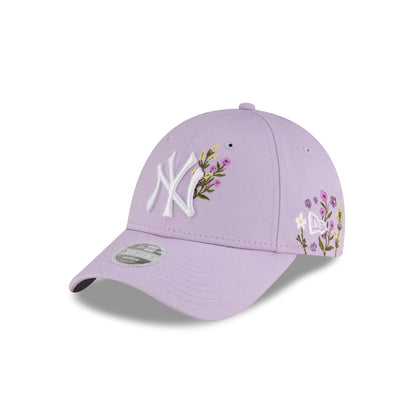 New York Yankees Floral Icon Pastel Purple Women's 9FORTY Adjustable Hat