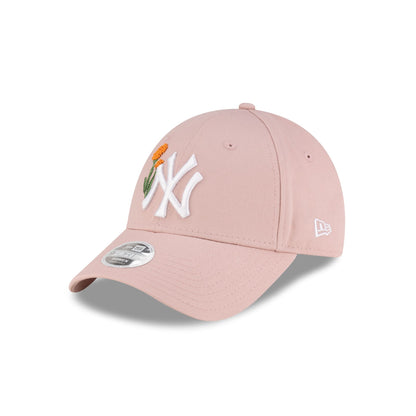 New York Yankees Beaded Floral Pastel Pink Women's 9FORTY Adjustable Hat