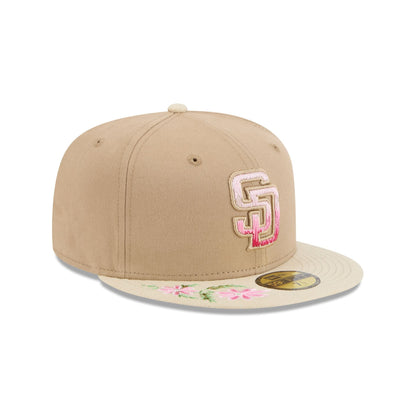 San Diego Padres Hand Stitched Floral 59FIFTY Fitted Hat