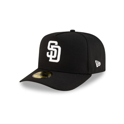 San Diego Padres Black Script Safety Pin 59FIFTY A-Frame Fitted Hat