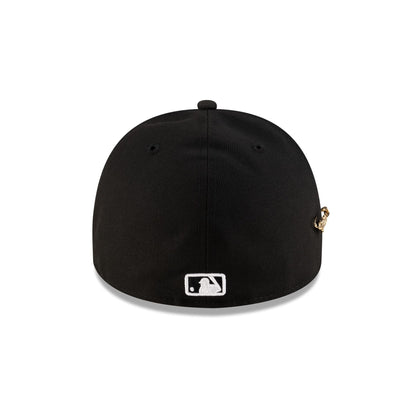 San Diego Padres Black Script Safety Pin 59FIFTY A-Frame Fitted Hat