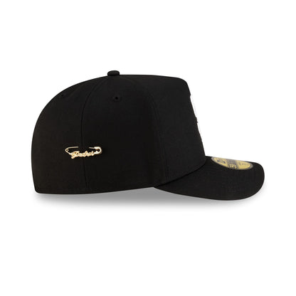 San Diego Padres Black Script Safety Pin 59FIFTY A-Frame Fitted Hat