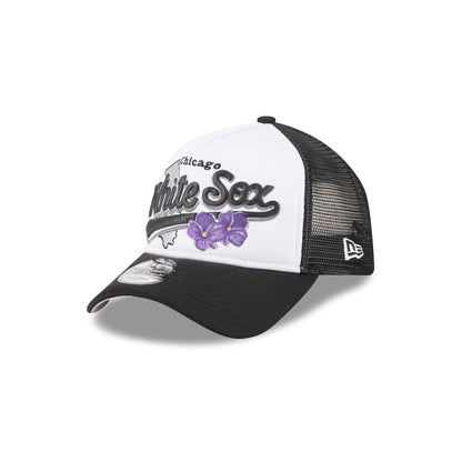 Chicago White Sox State Flower 9FORTY A-Frame Trucker Hat