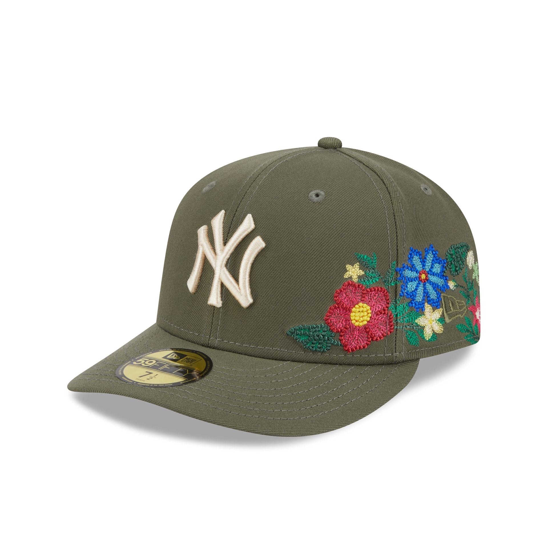 New York Yankees Tonal Florals Olive 59FIFTY Fitted Hat