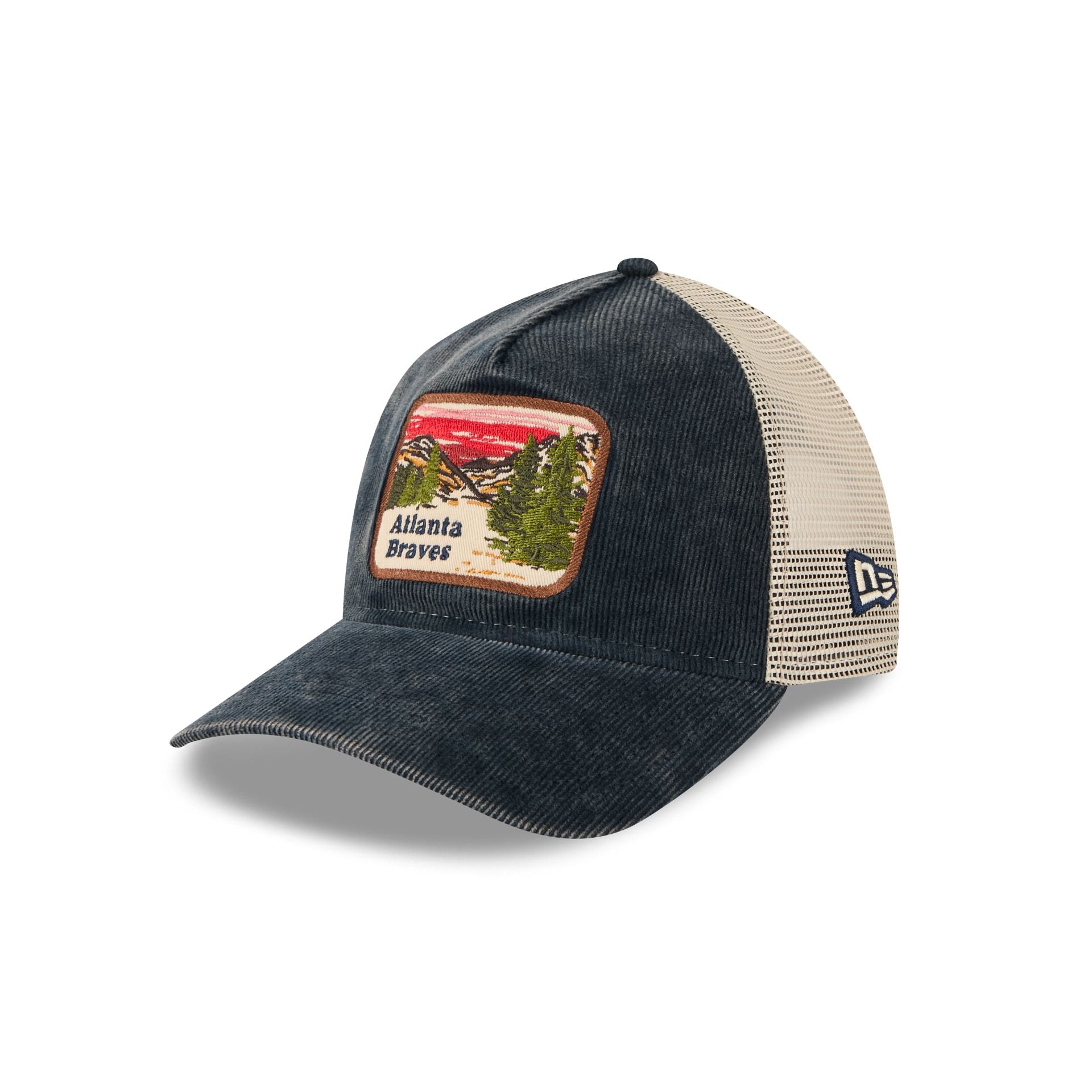 Atlanta Braves Vintage Landscape 9TWENTY A-Frame Trucker Hat